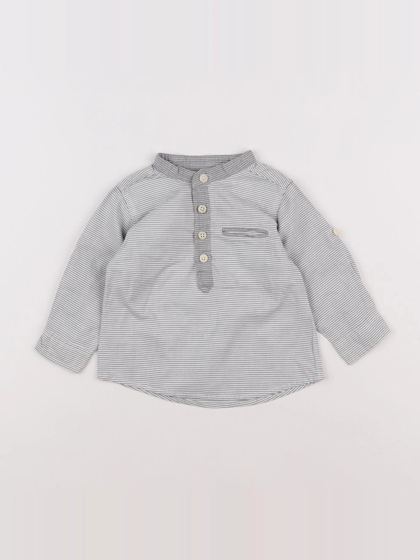 Zara - chemise gris - 3/6 mois
