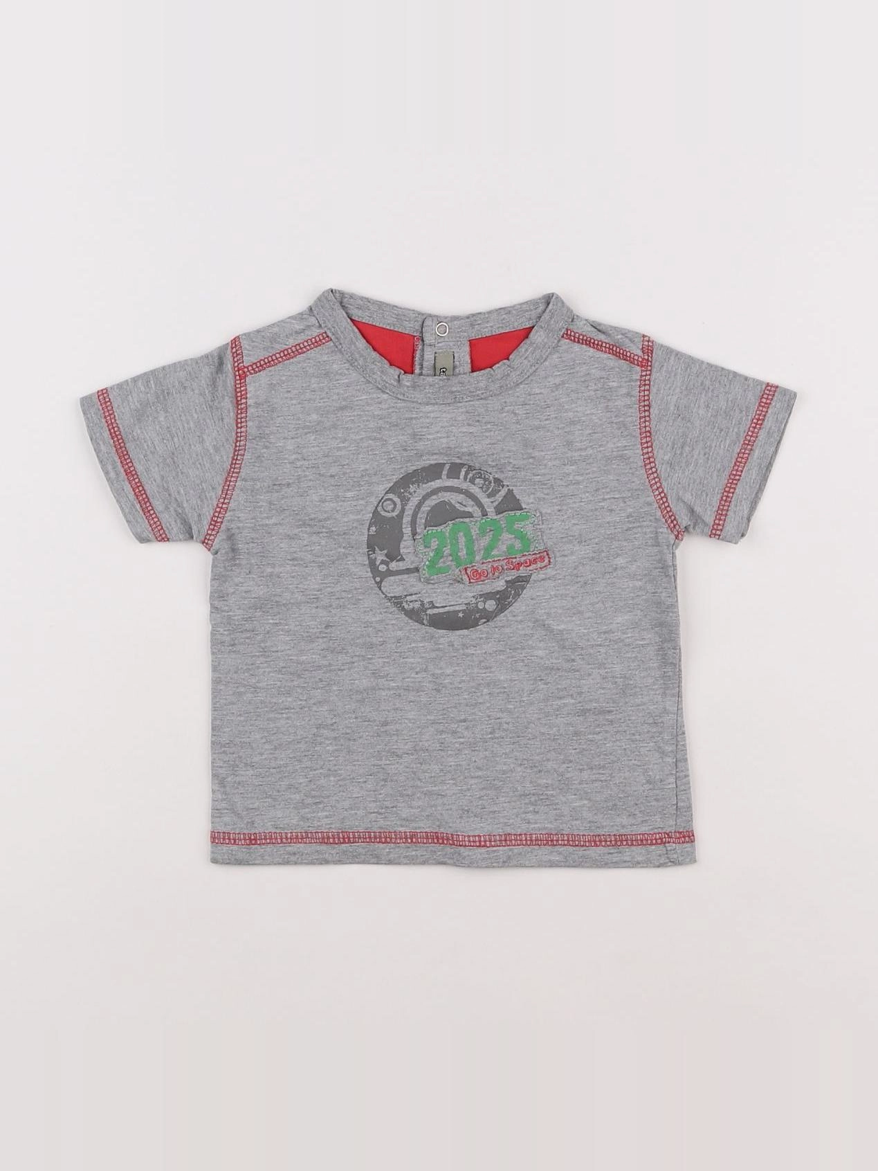Tape à l'oeil - tee-shirt gris, rouge - 9 mois