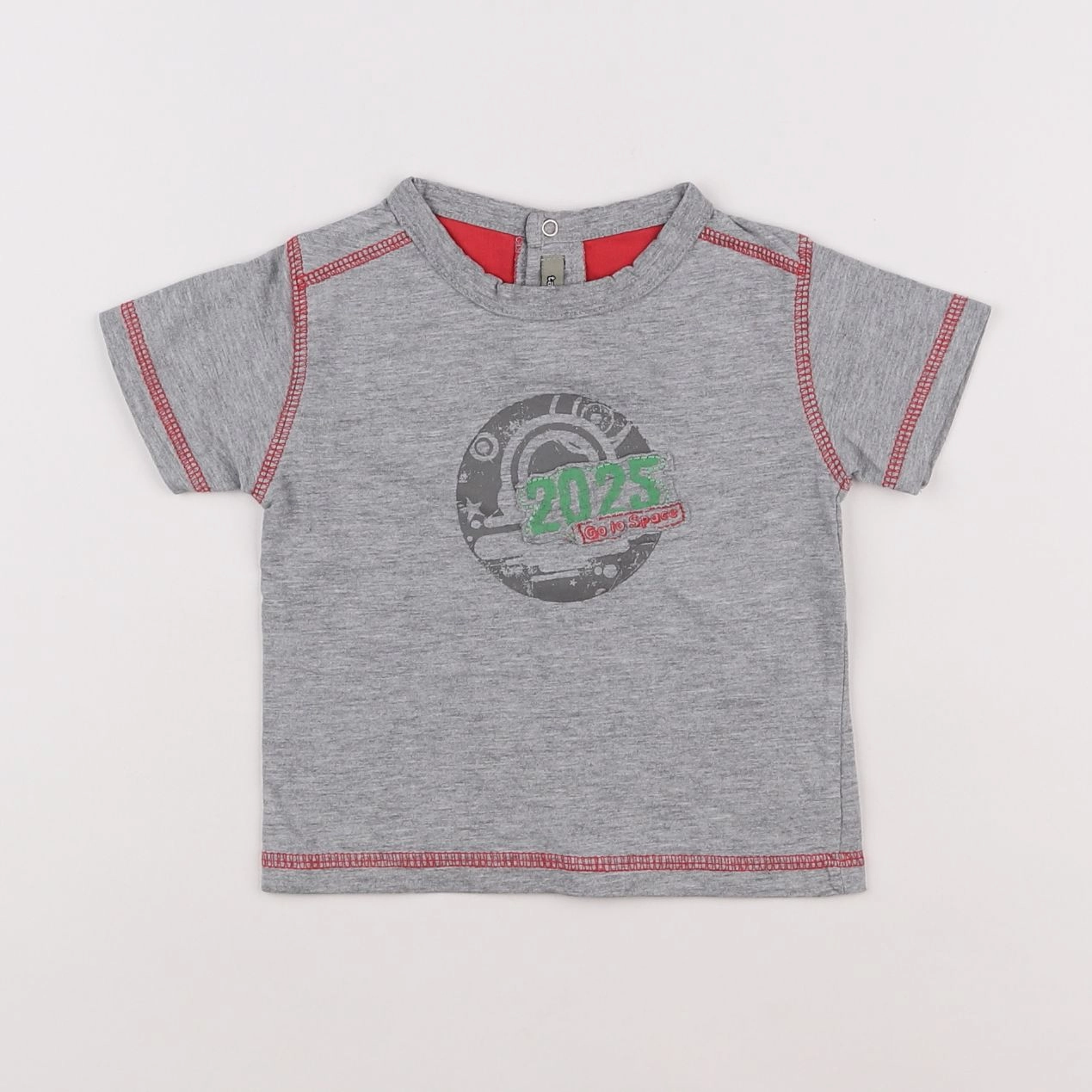 Tape à l'oeil - tee-shirt gris, rouge - 9 mois