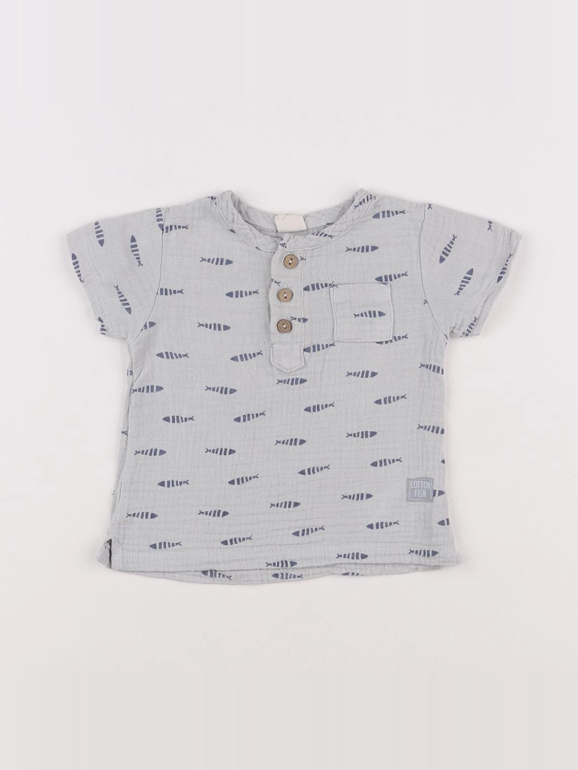 Cotton Fish - tee-shirt gris - 9 mois