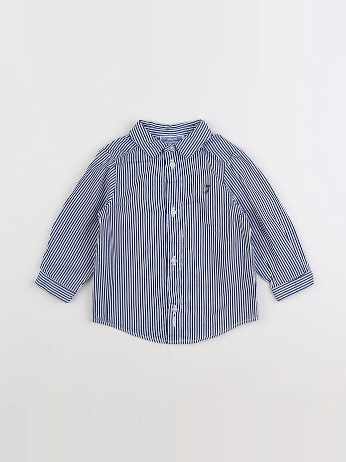 Jacadi - chemise bleu - 12 mois