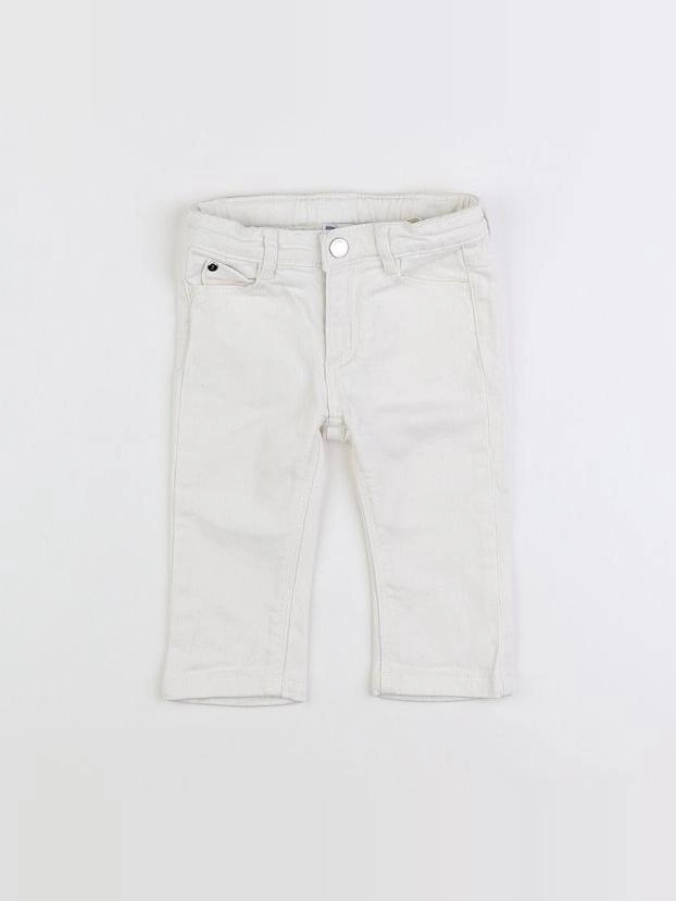 Jacadi - jean blanc - 12 mois