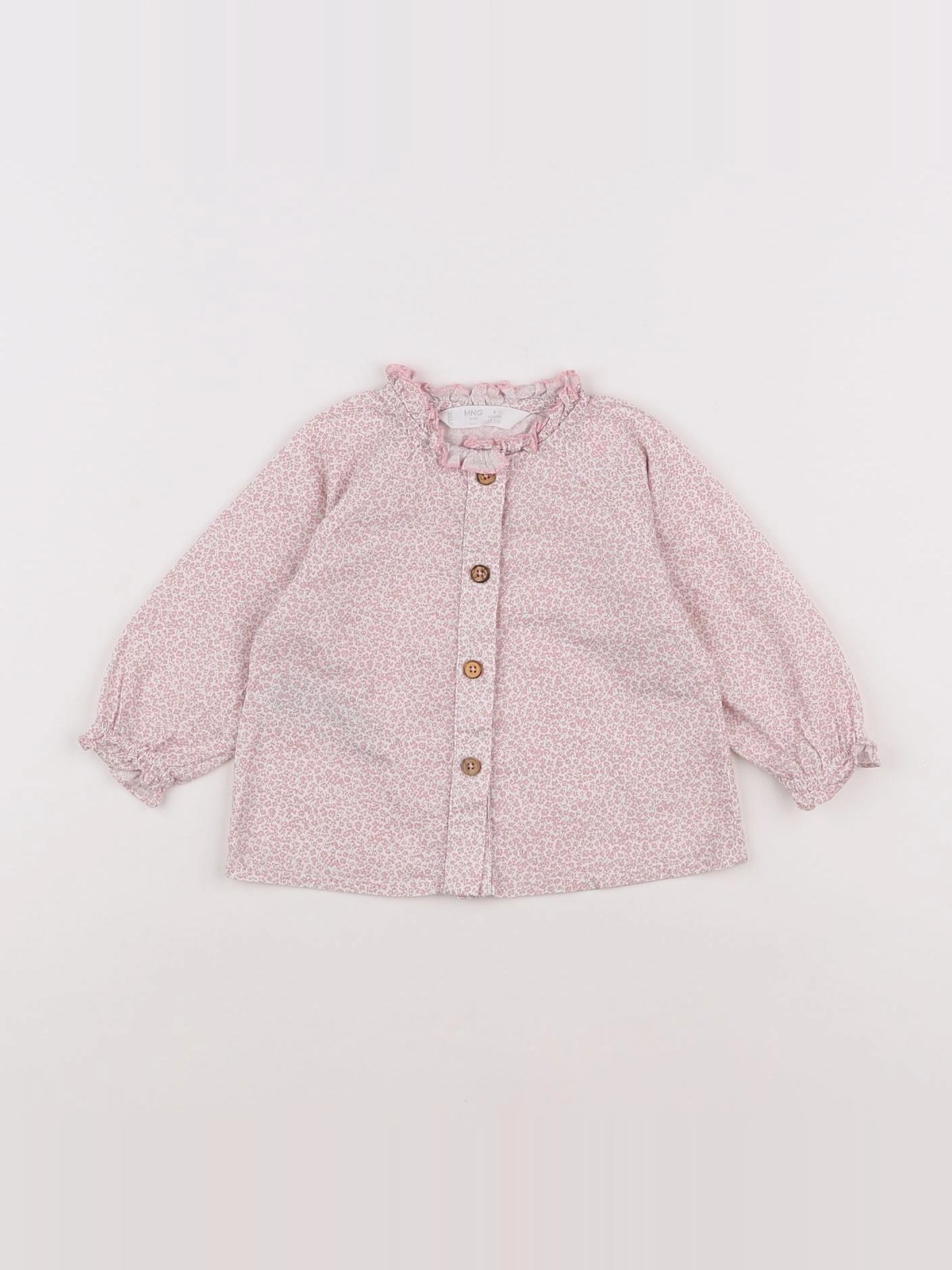 Mango - blouse blanc, rose - 9/12 mois