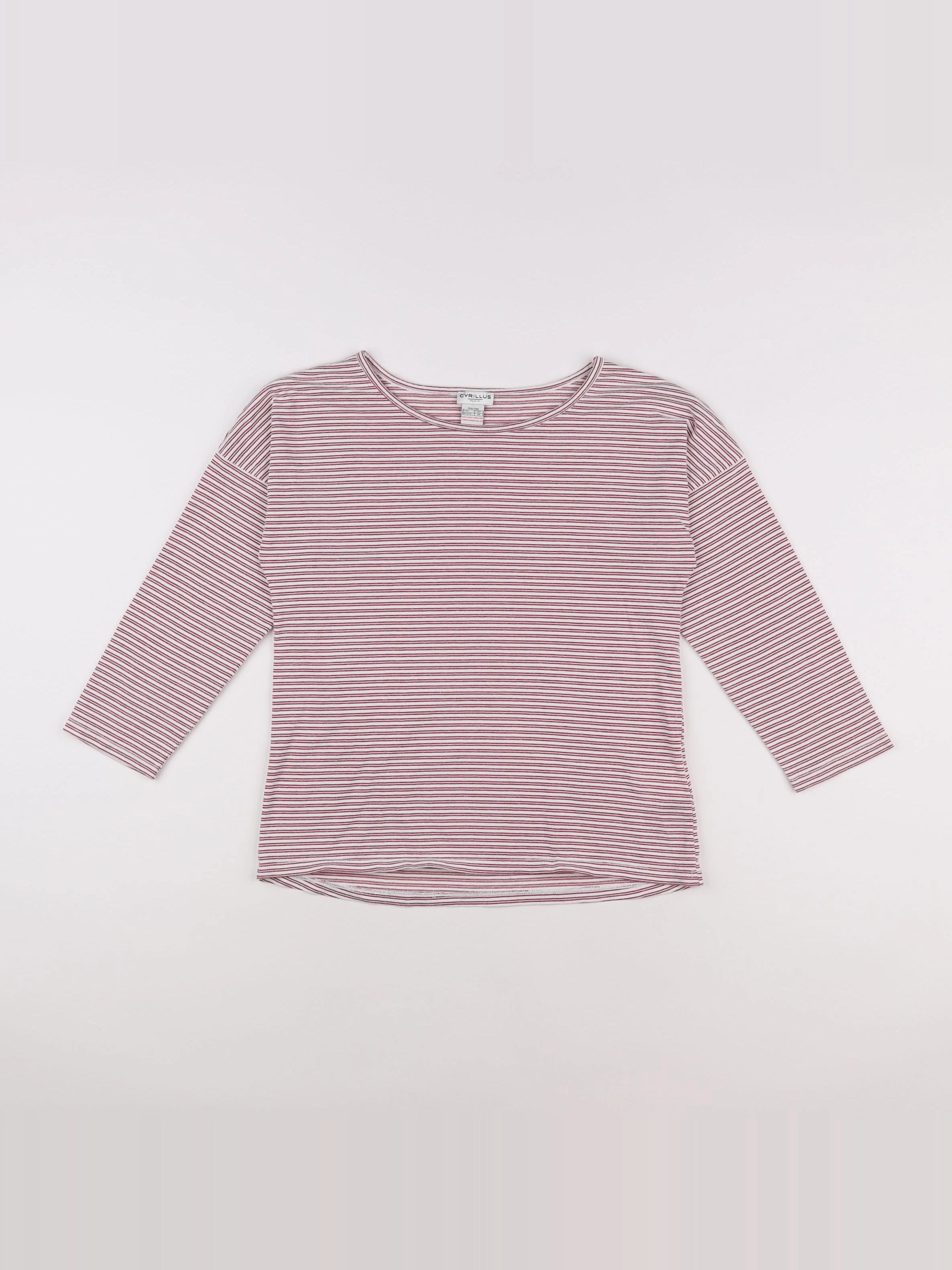Cyrillus - tee-shirt blanc, rouge - 12 ans