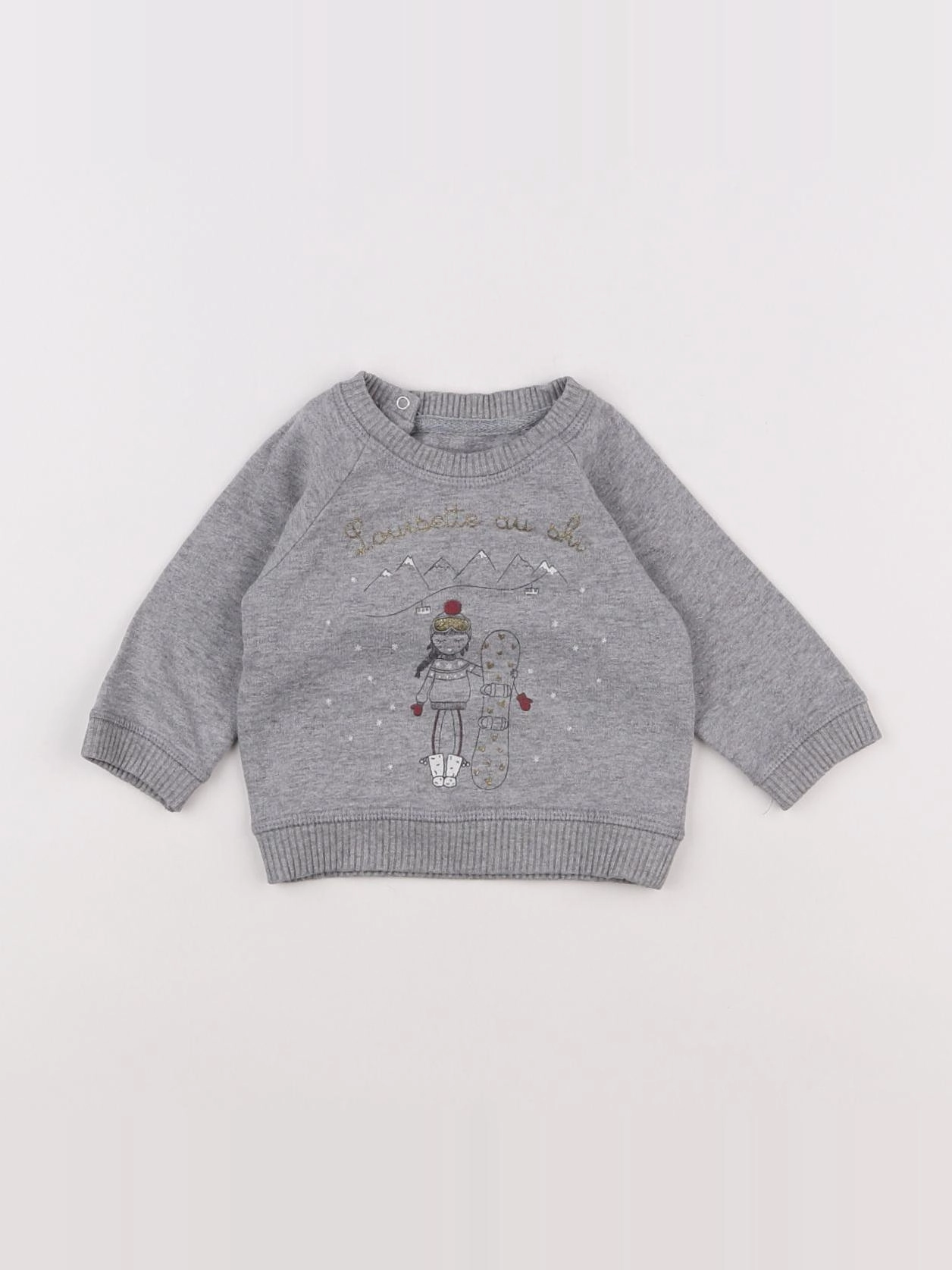 Louis Louise - sweat gris - 3 mois