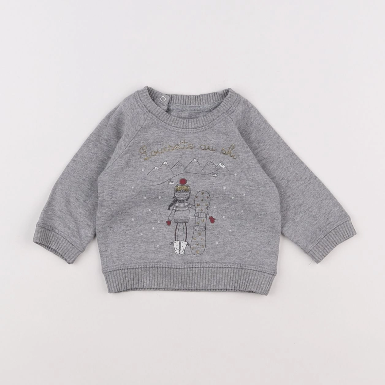 Louis Louise - sweat gris - 3 mois