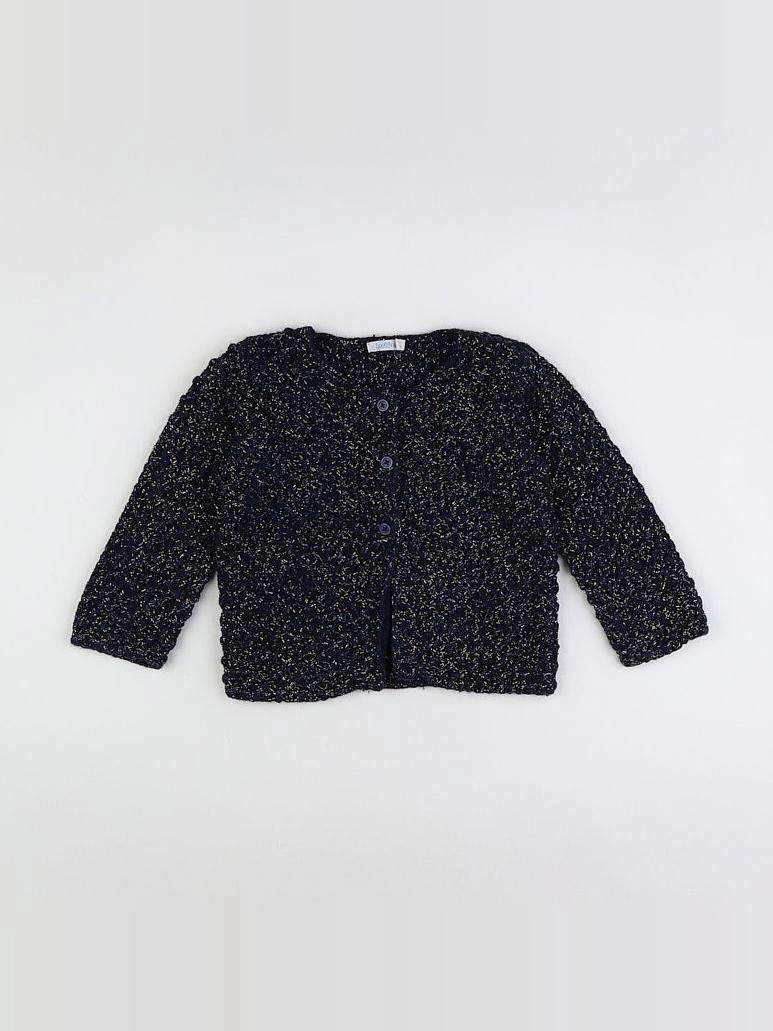 Boutchou - gilet argent, bleu - 12 mois