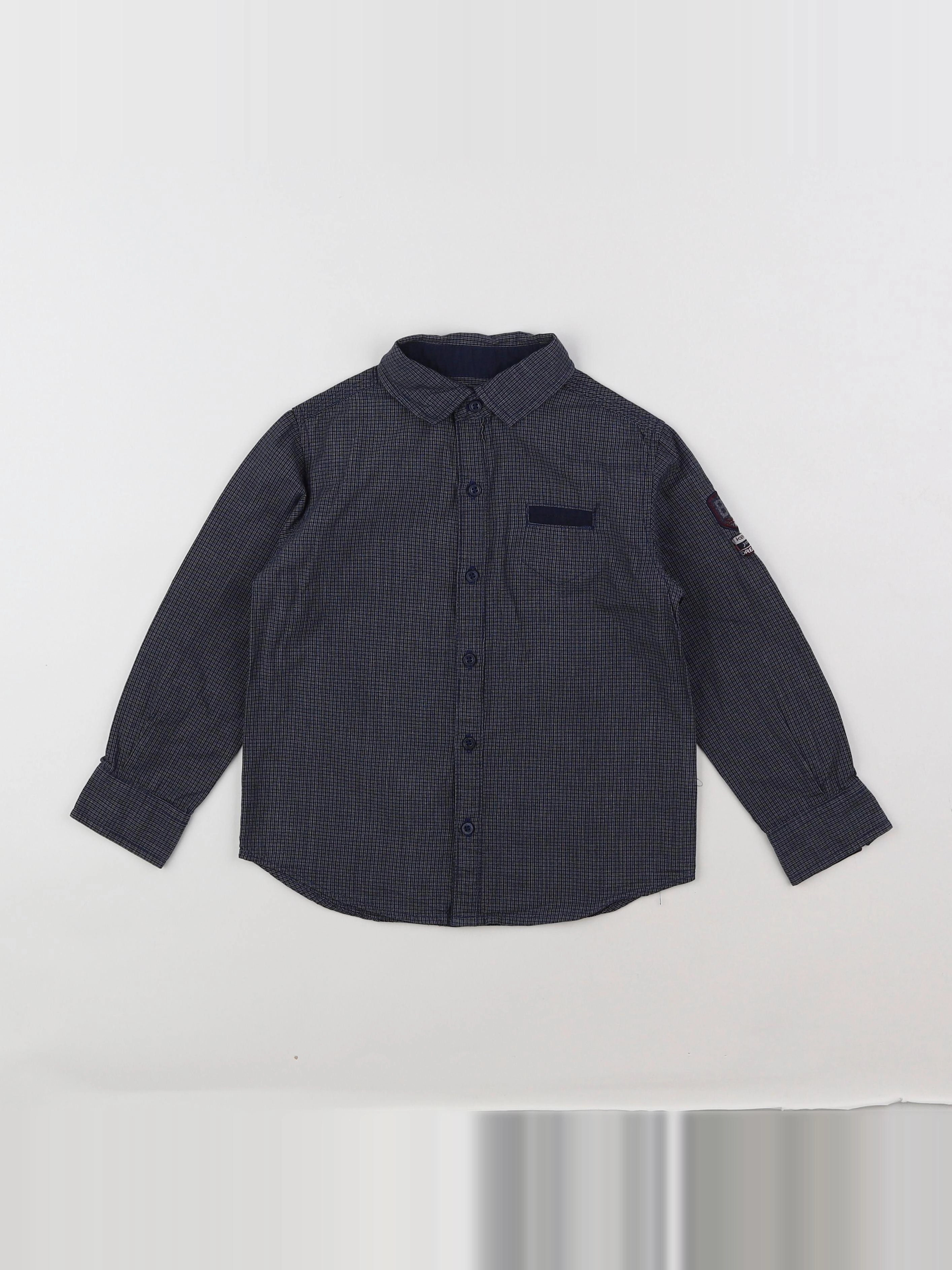 Okaidi - chemise noir, blanc - 4 ans