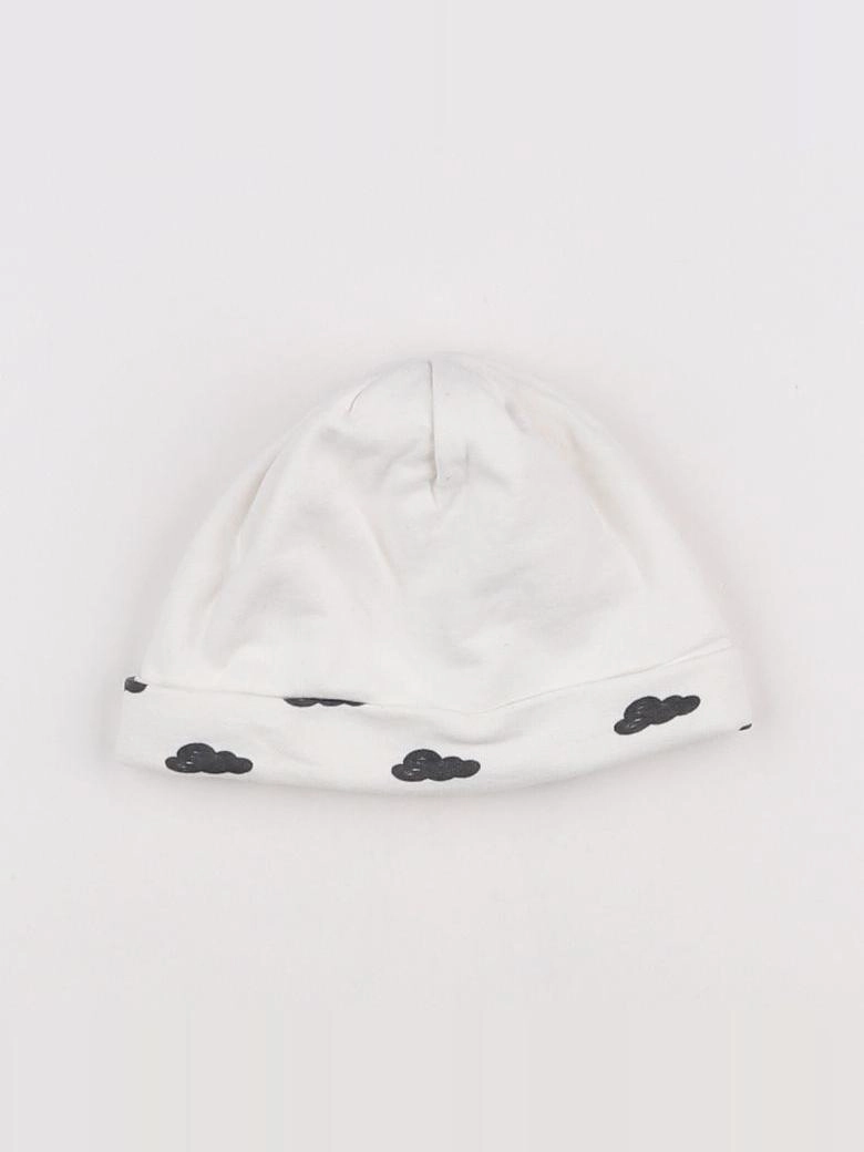 Vertbaudet - bonnet de naissance blanc, noir - 12 mois