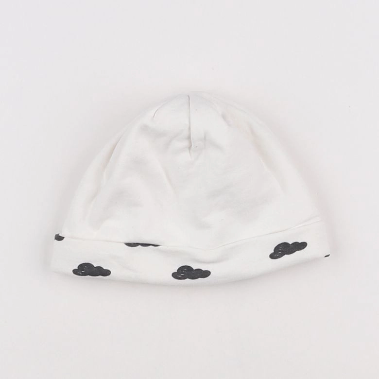 Vertbaudet - bonnet de naissance blanc, noir - 12 mois