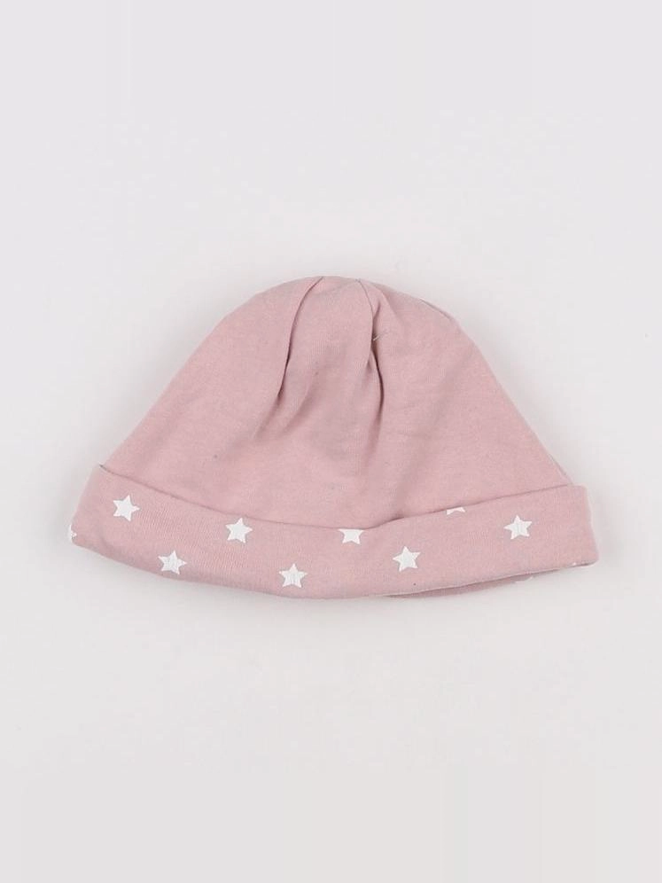 Vertbaudet - bonnet de naissance rose, blanc - 12 mois