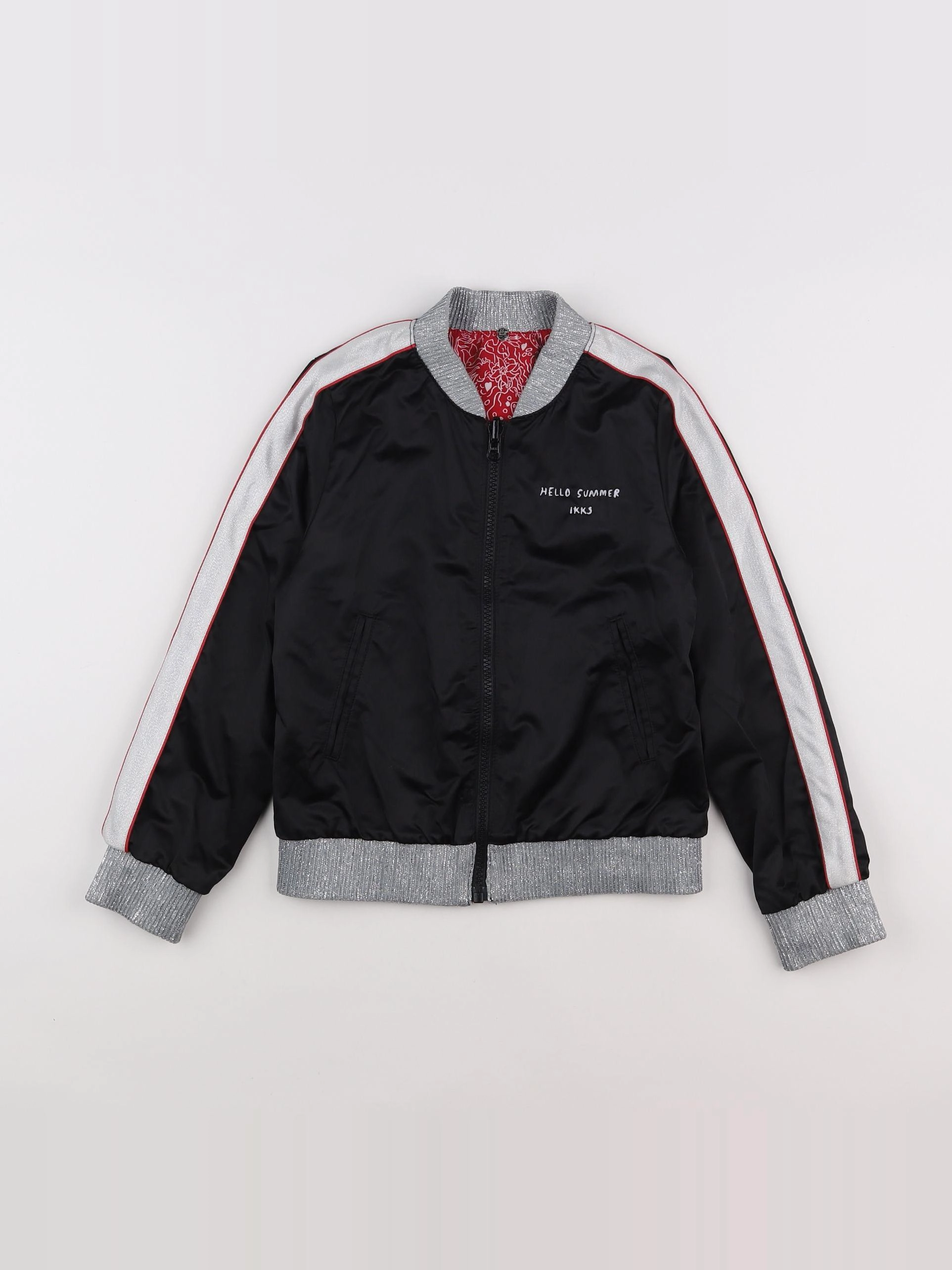 IKKS - veste noir, argent - 8 ans
