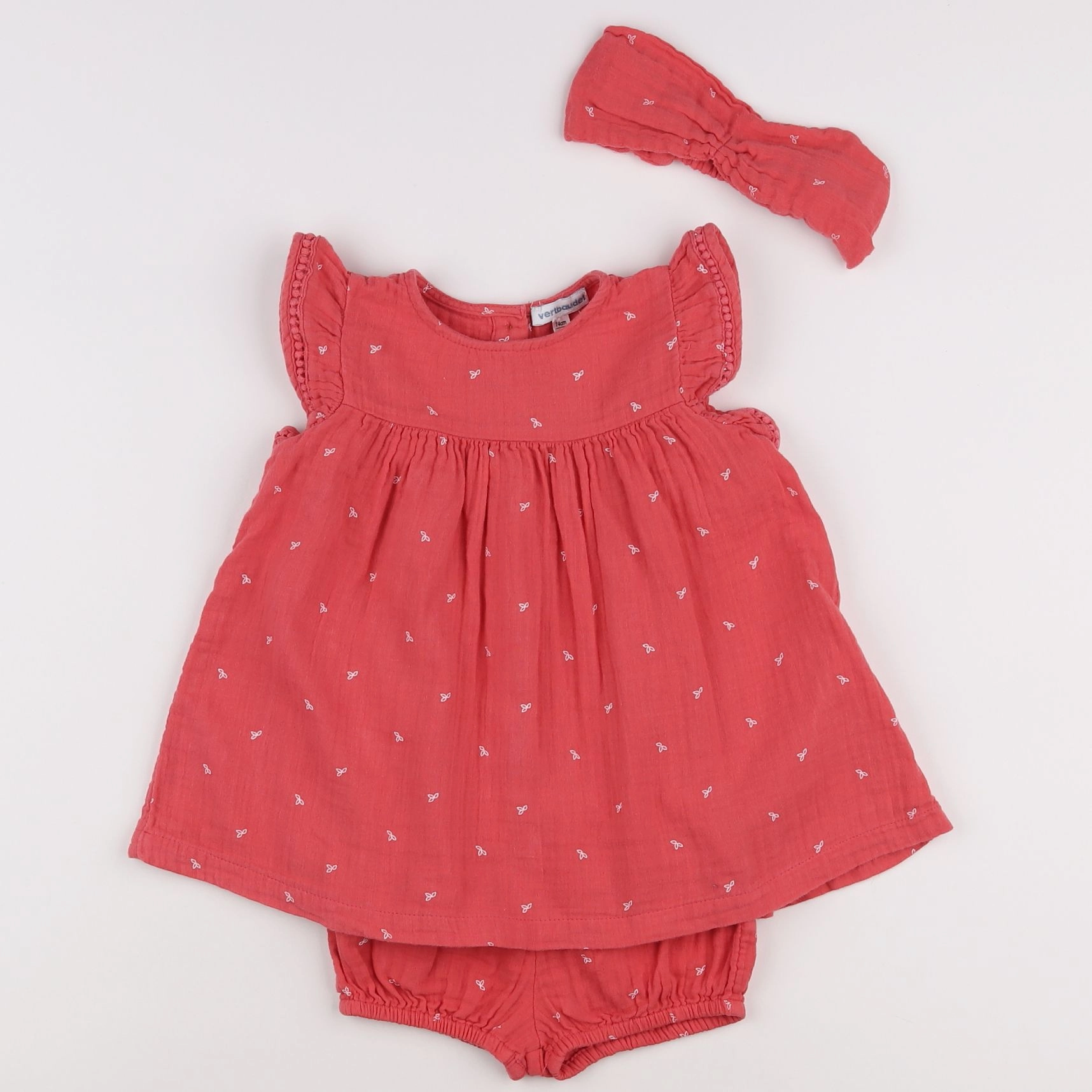 Vertbaudet - robe rose - 12 mois