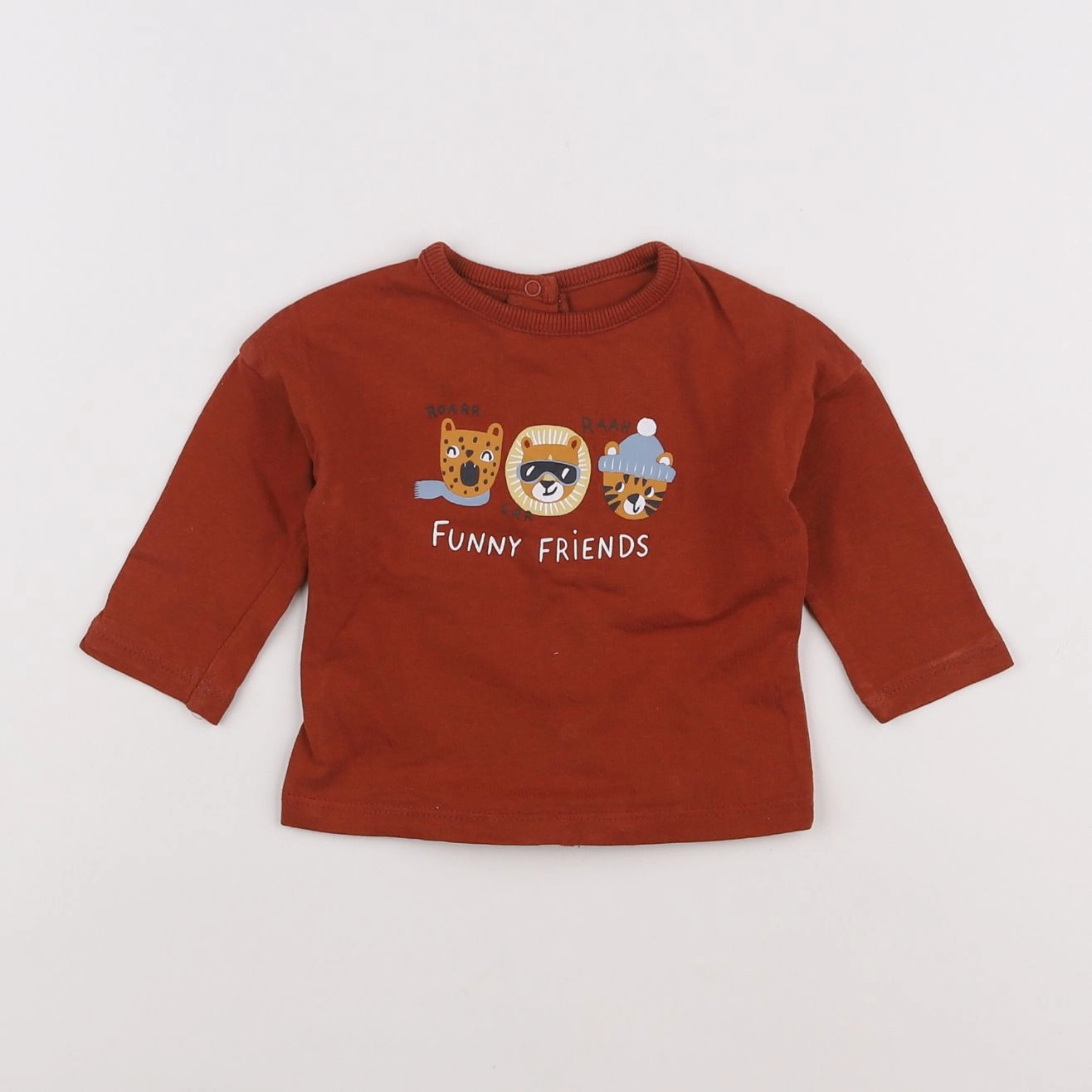 Vertbaudet - tee-shirt orange - 6 mois