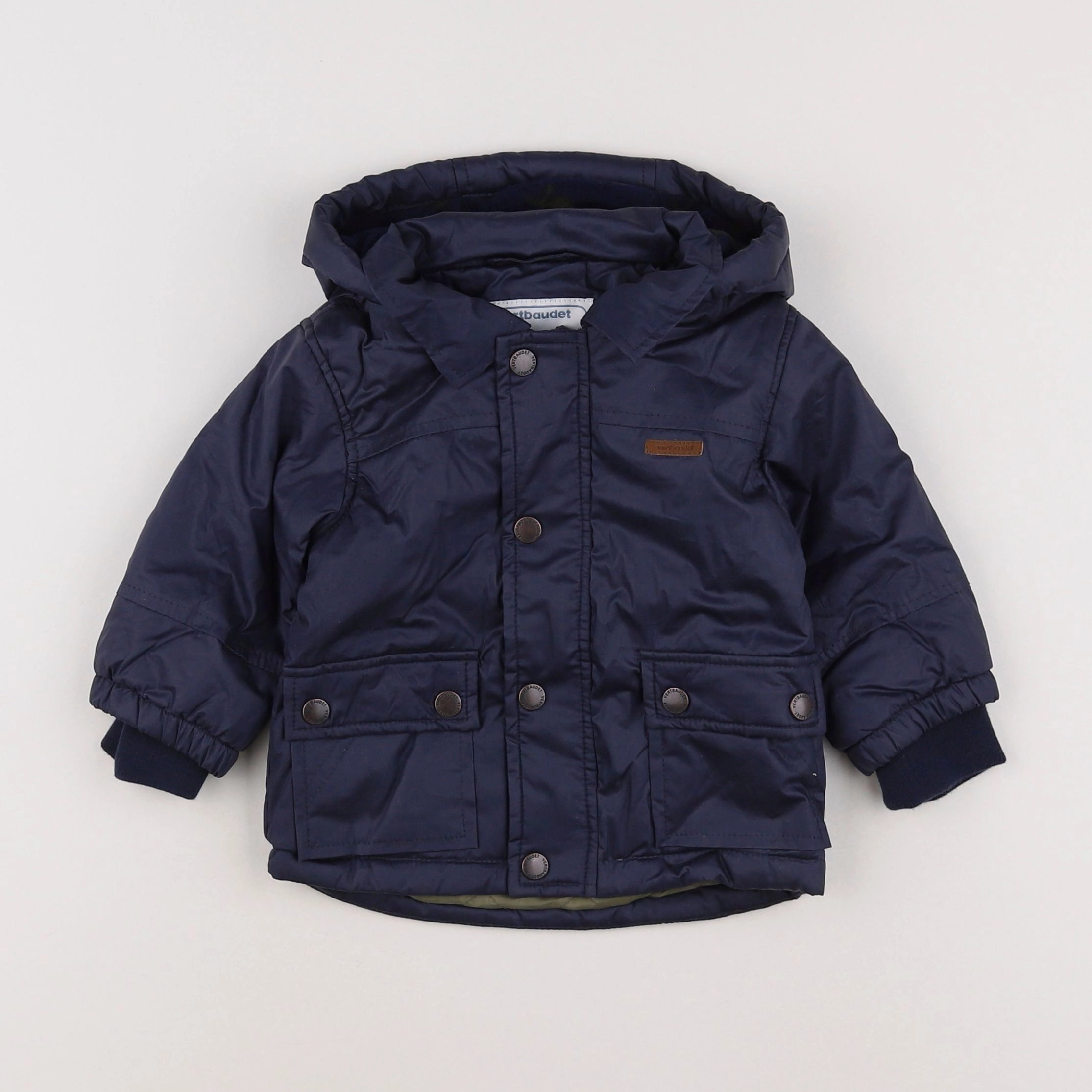 Vertbaudet - parka bleu - 9 mois