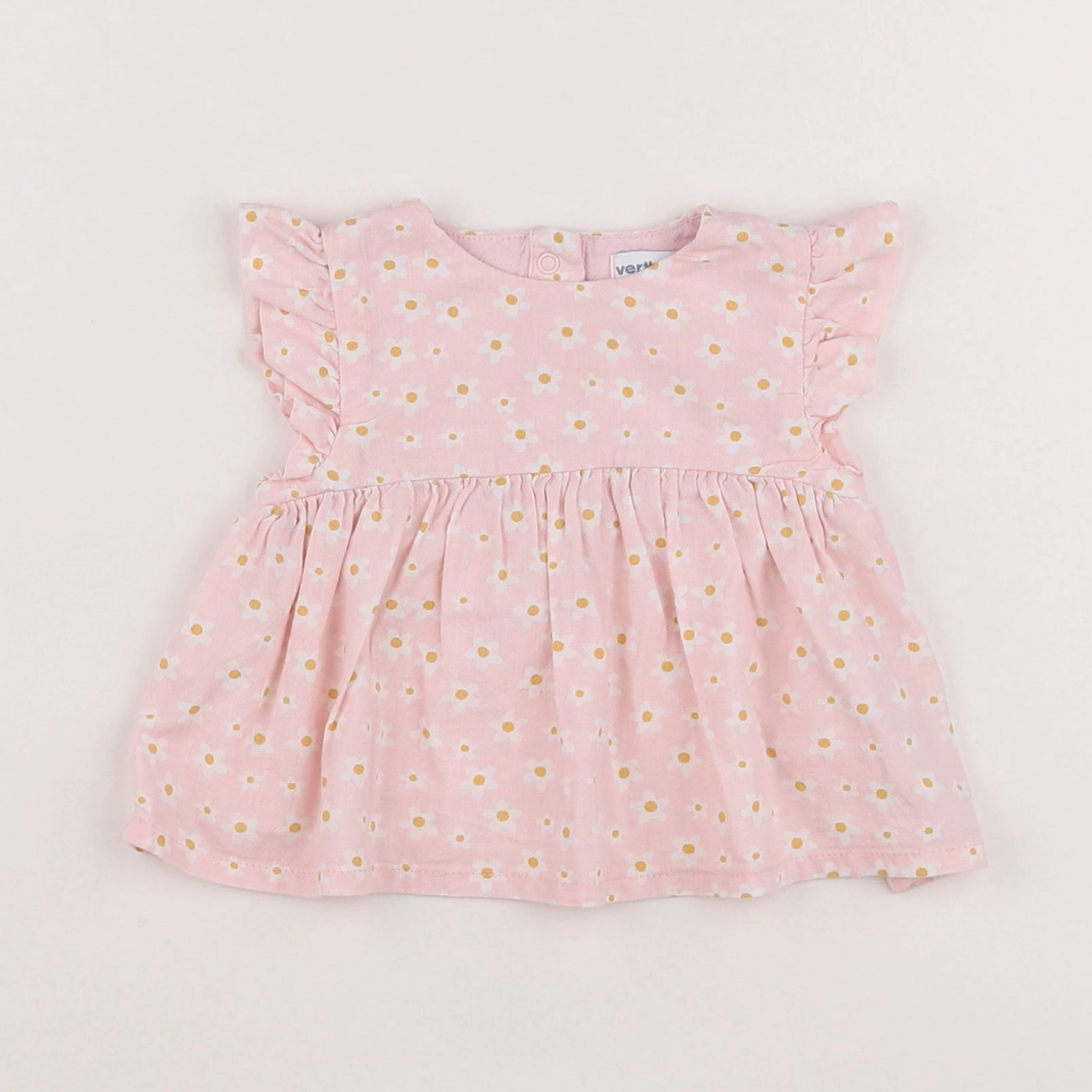 Vertbaudet - blouse rose, blanc - 3 mois
