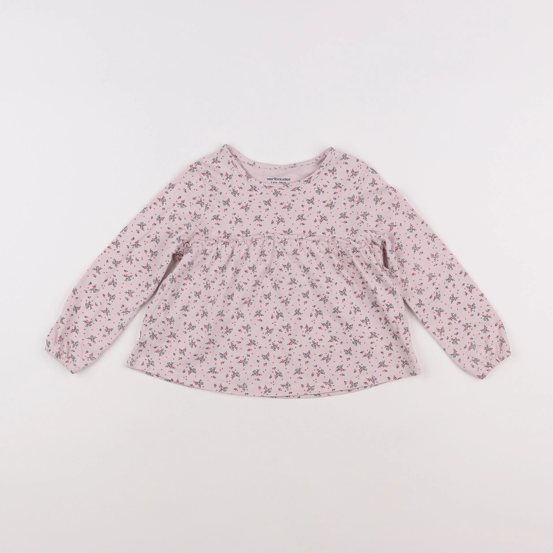 Vertbaudet - tee-shirt rose - 2 ans