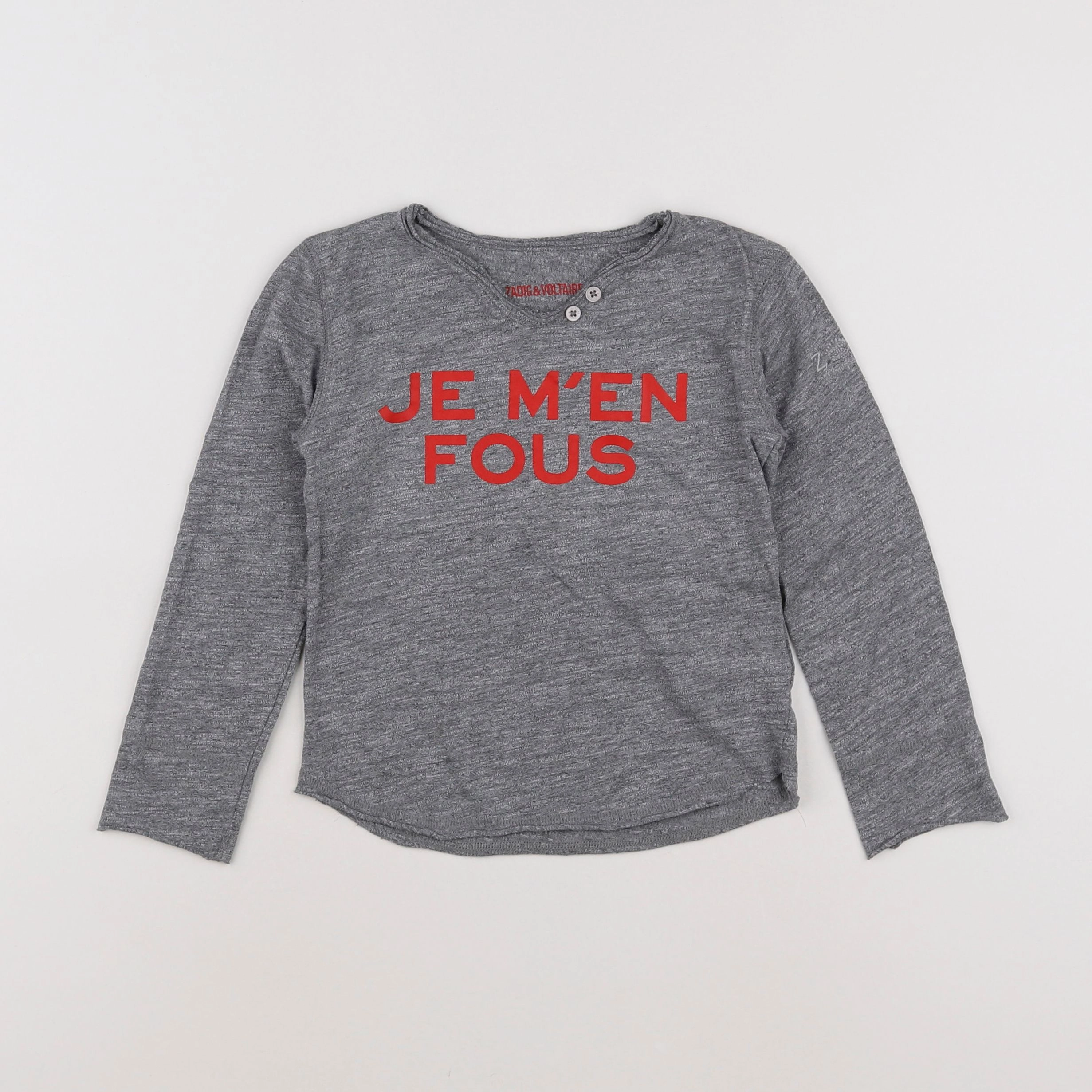 Zadig & Voltaire - tee-shirt gris - 4 ans