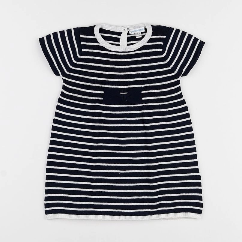 Vertbaudet - robe bleu, blanc - 2 ans
