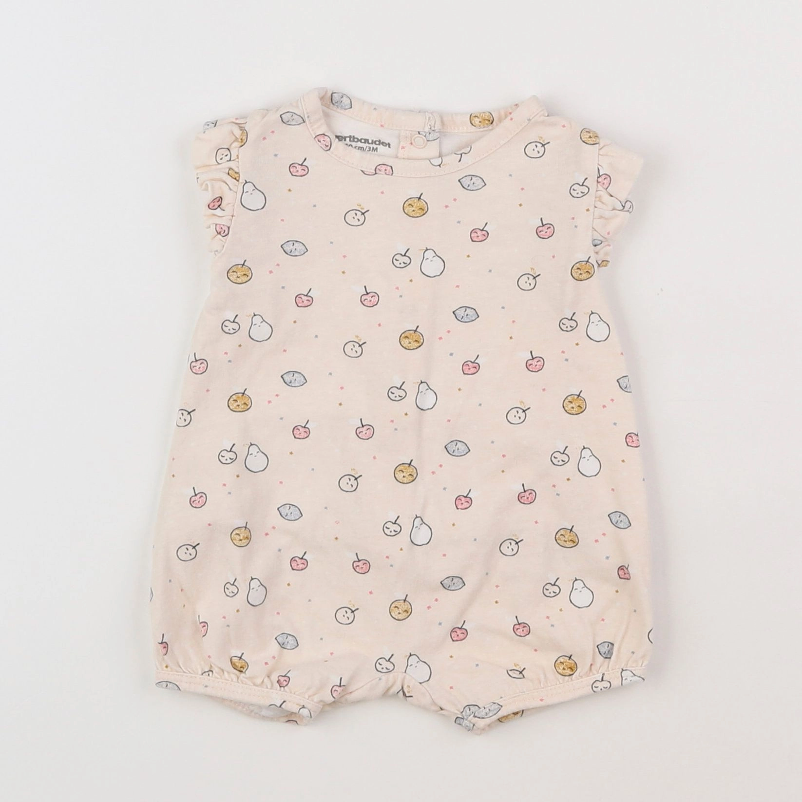 Vertbaudet - pyjama coton rose - 3 mois