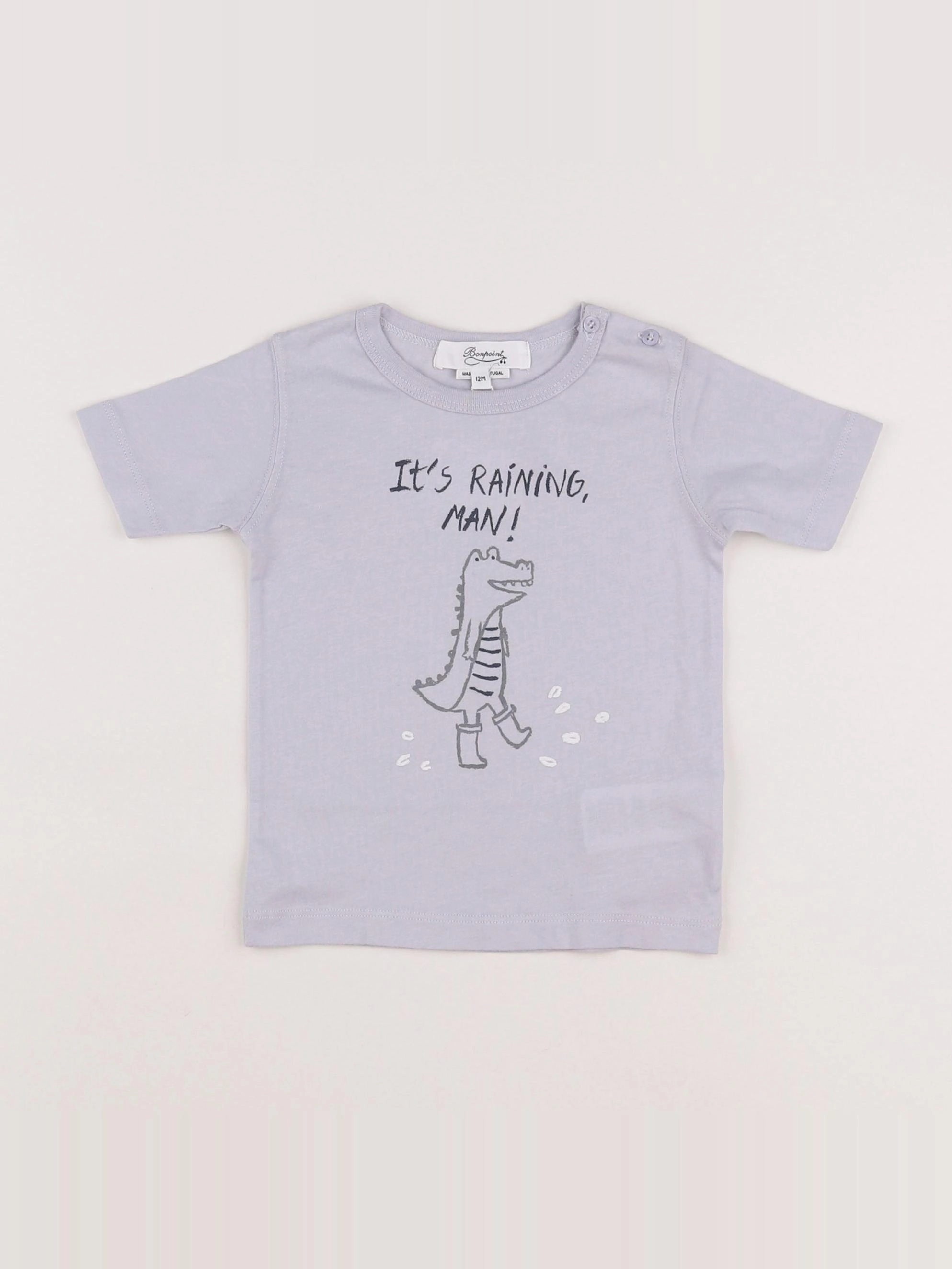 Bonpoint - tee-shirt bleu - 12 mois