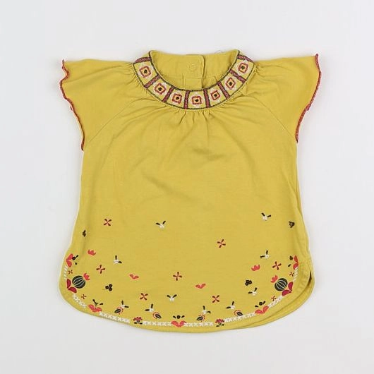 Vertbaudet - tee-shirt jaune - 12 mois