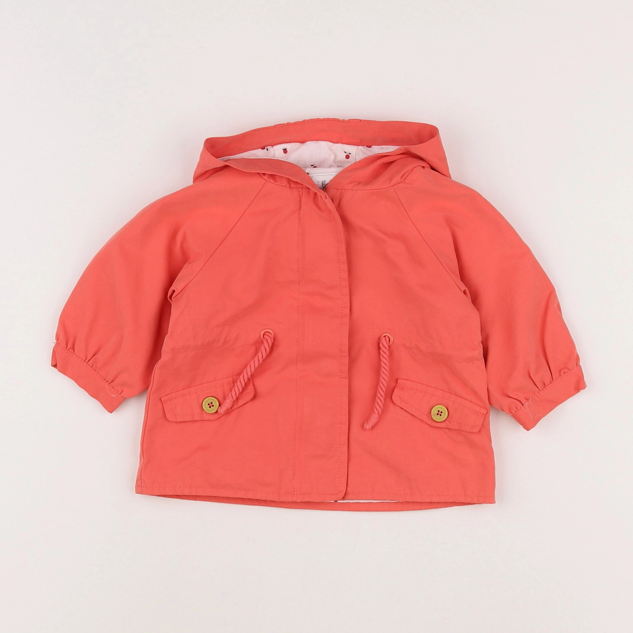 Vertbaudet - parka orange - 6 mois