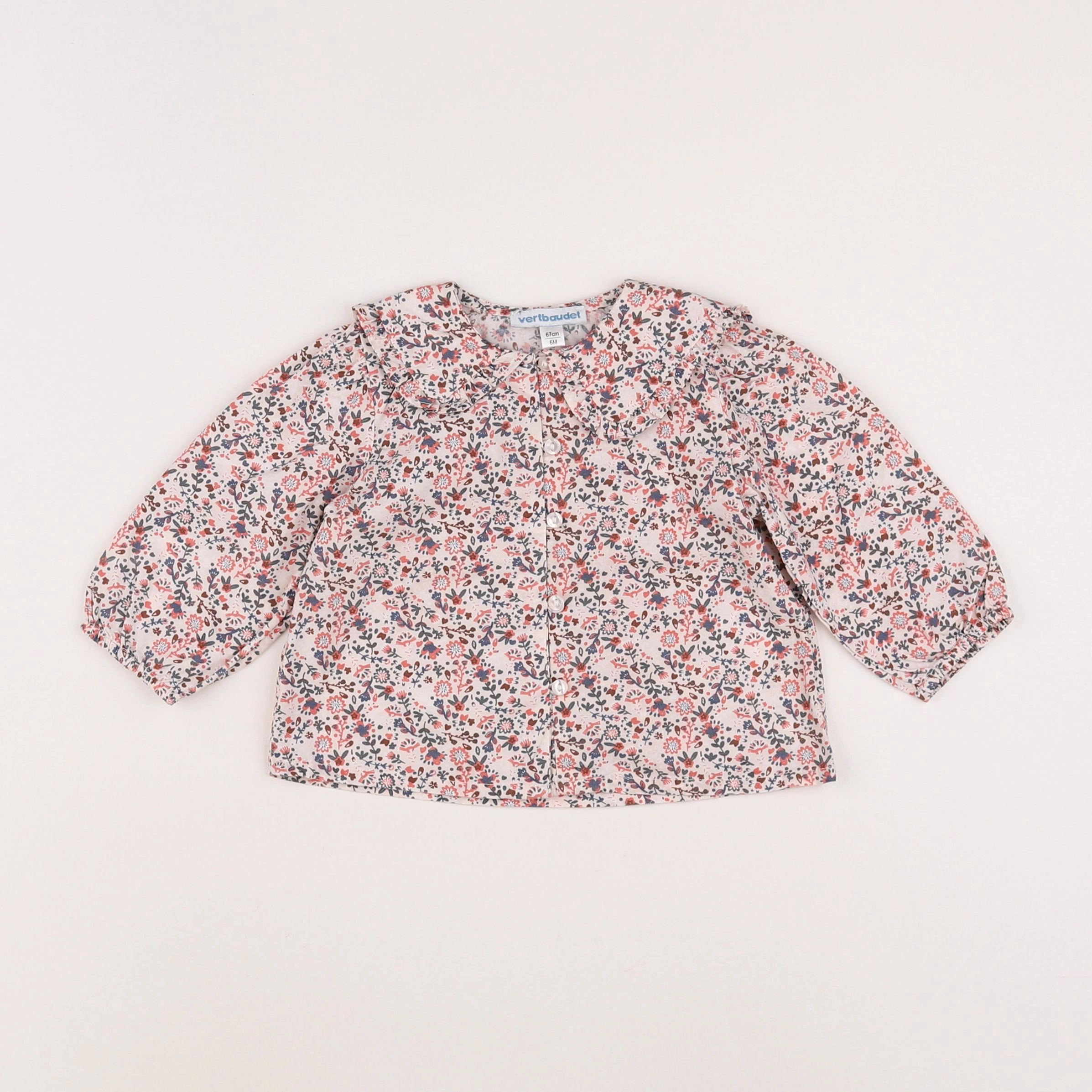 Vertbaudet - blouse rose - 6 mois