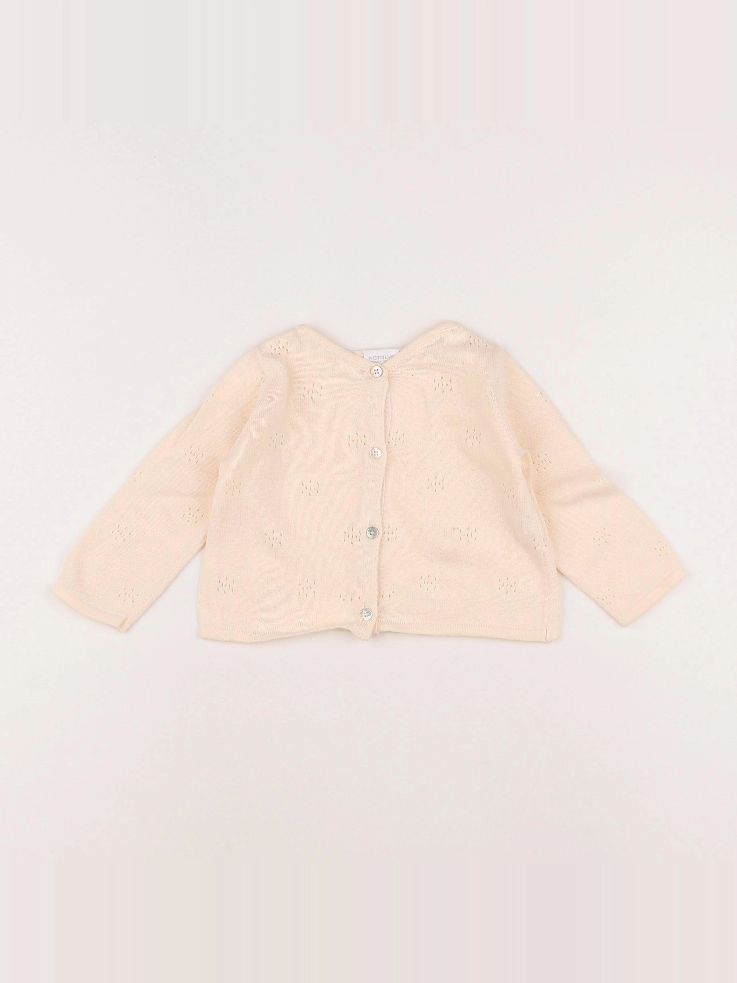 Natalys - gilet rose - 12 mois