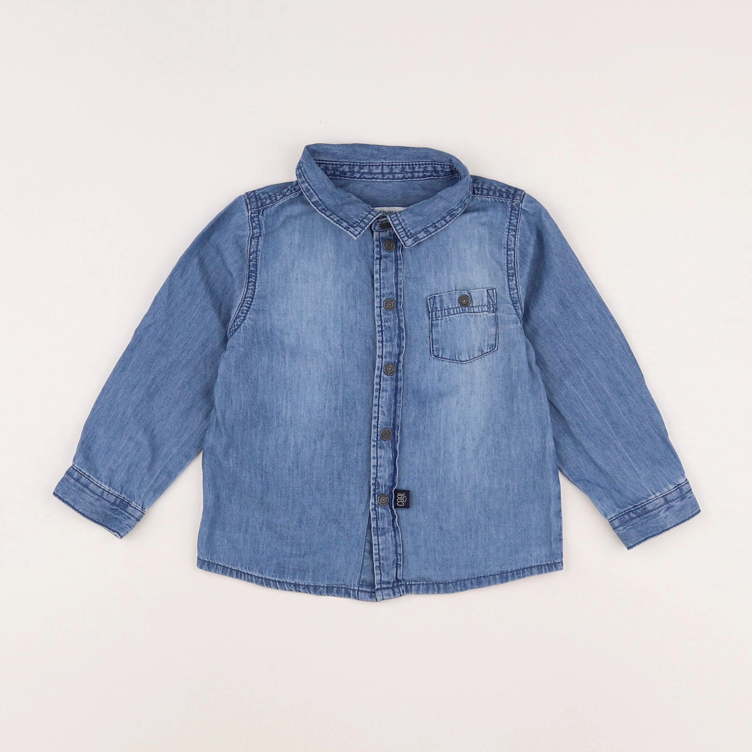 Vertbaudet - chemise bleu - 2 ans