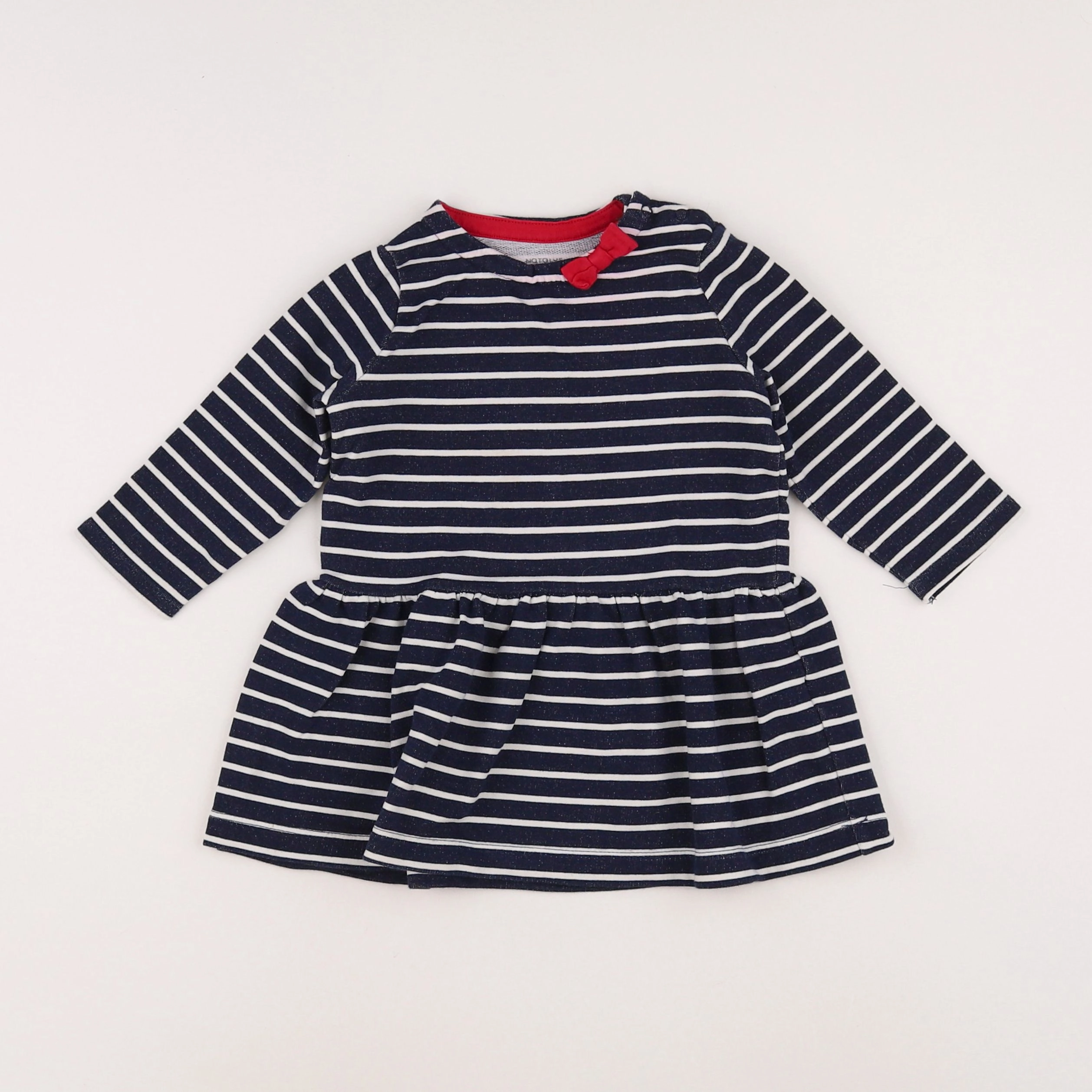 Natalys - robe blanc, bleu - 12 mois