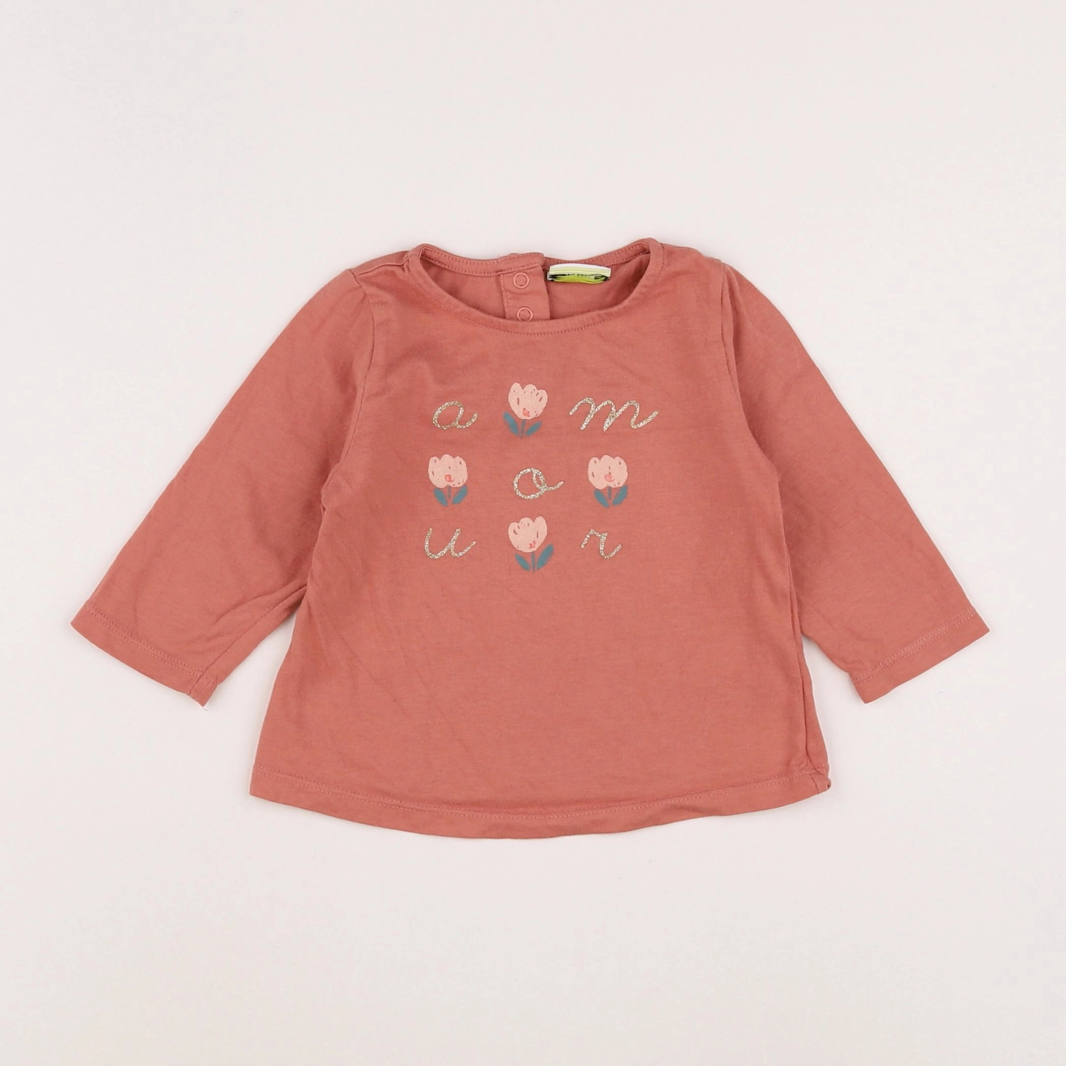 Tape à l'oeil - tee-shirt rose - 9 mois