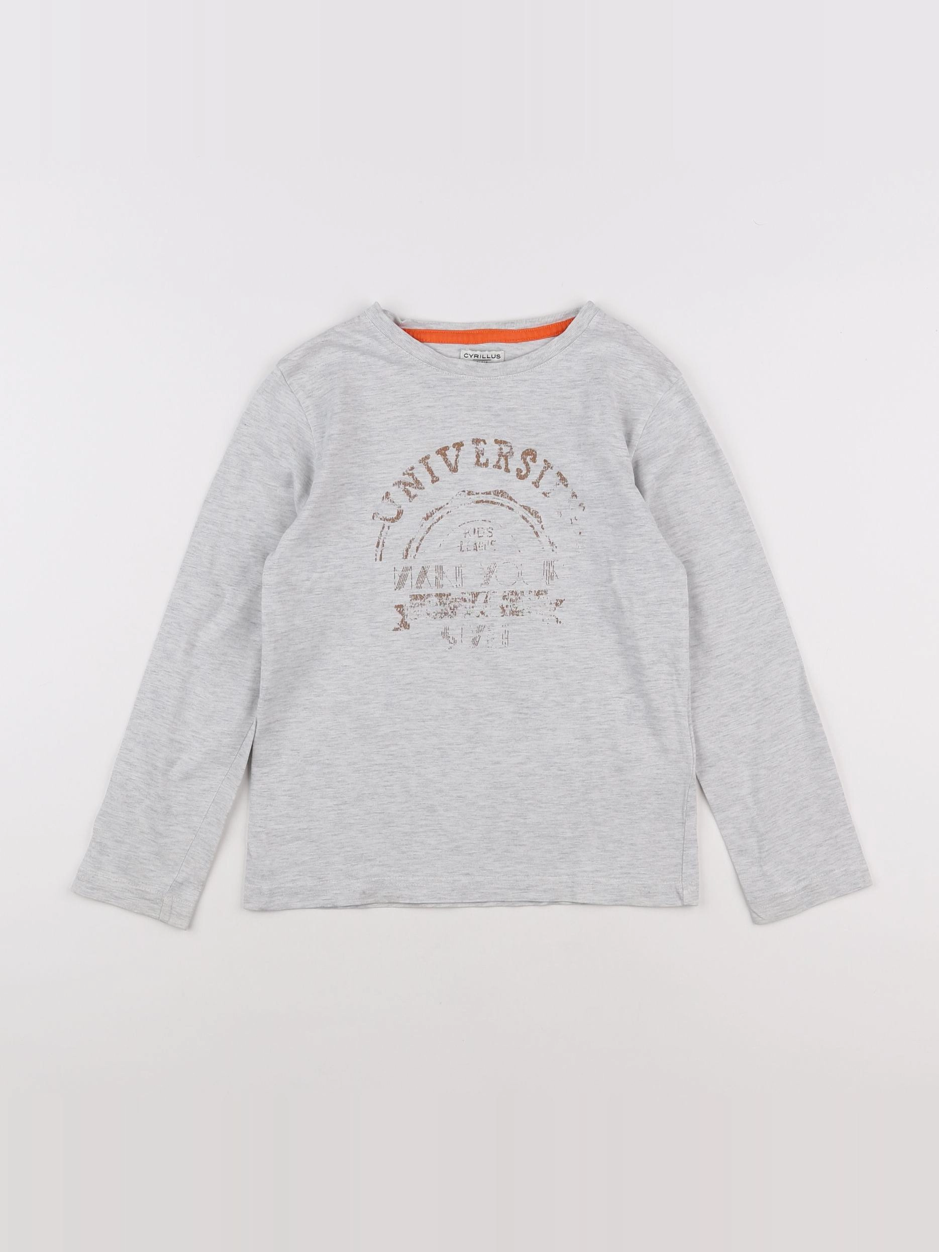 Cyrillus - tee-shirt gris - 6 ans