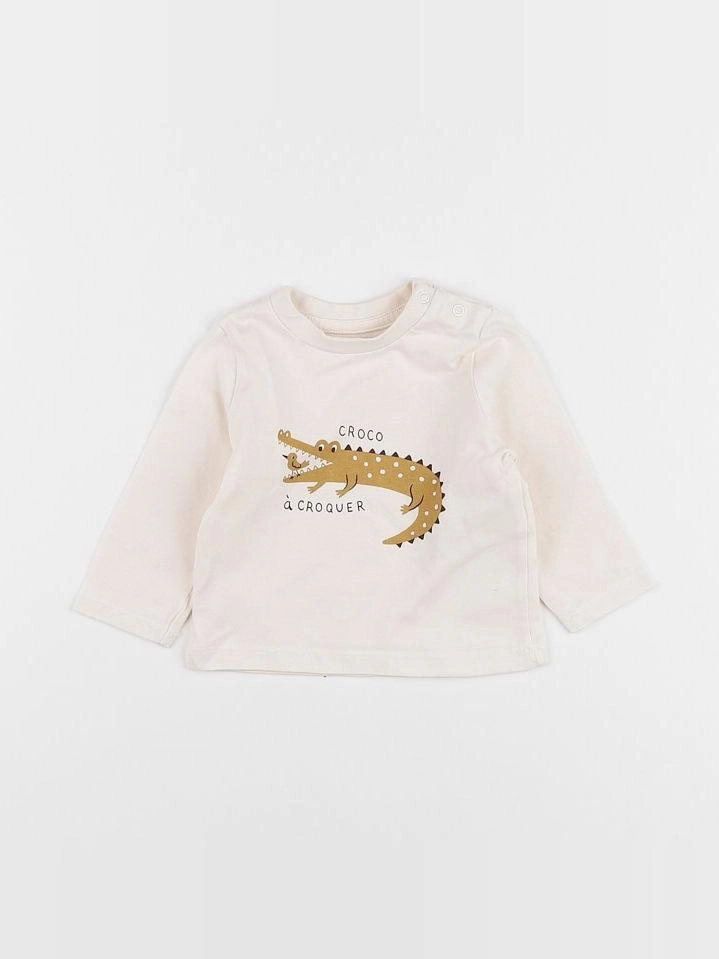 Vertbaudet - tee-shirt beige - 3 mois
