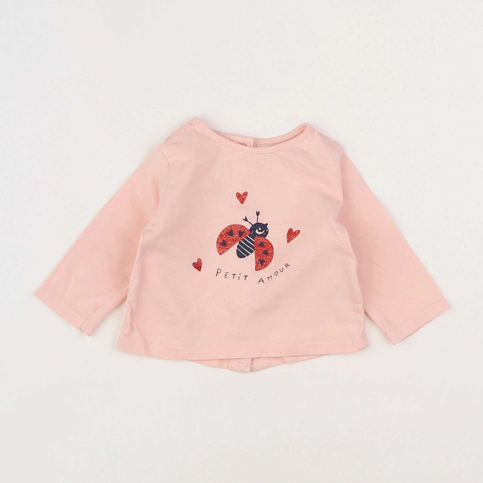 Vertbaudet - tee-shirt rose - 3 mois