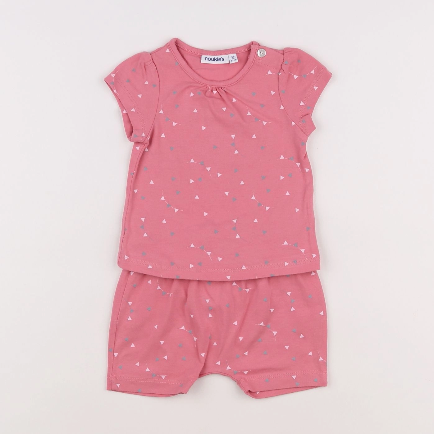 Noukie's - pyjama coton rose - 3 mois