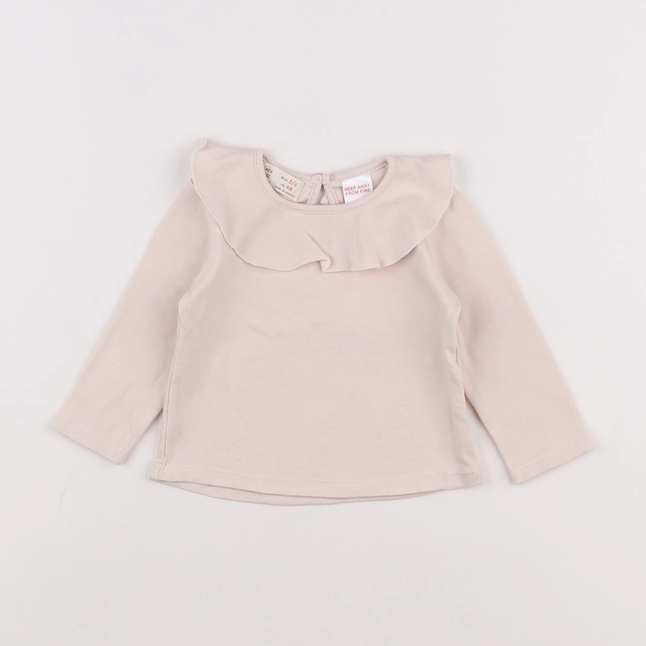 Zara - tee-shirt rose - 3/6 mois
