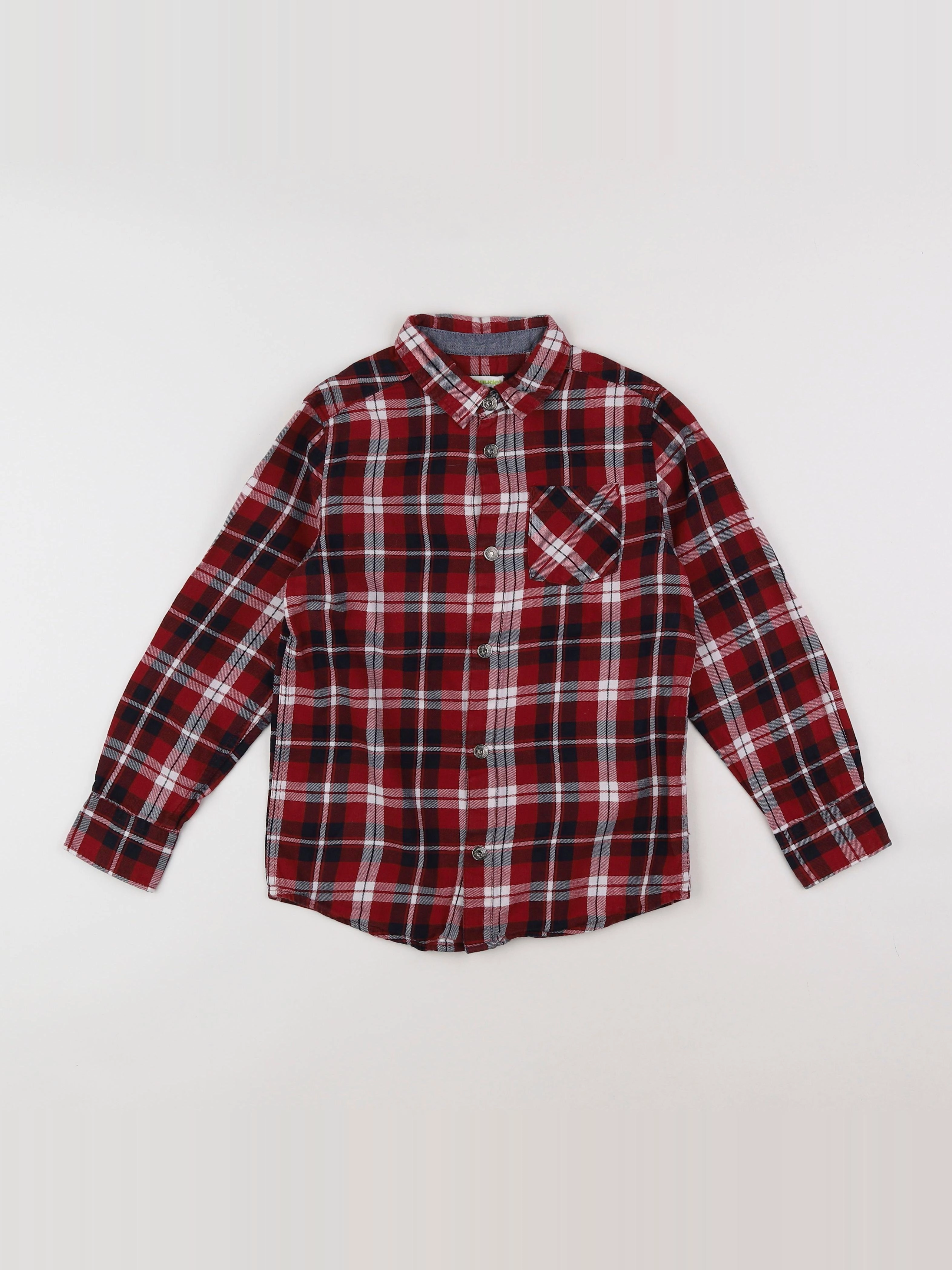 Vertbaudet - chemise rouge - 8 ans