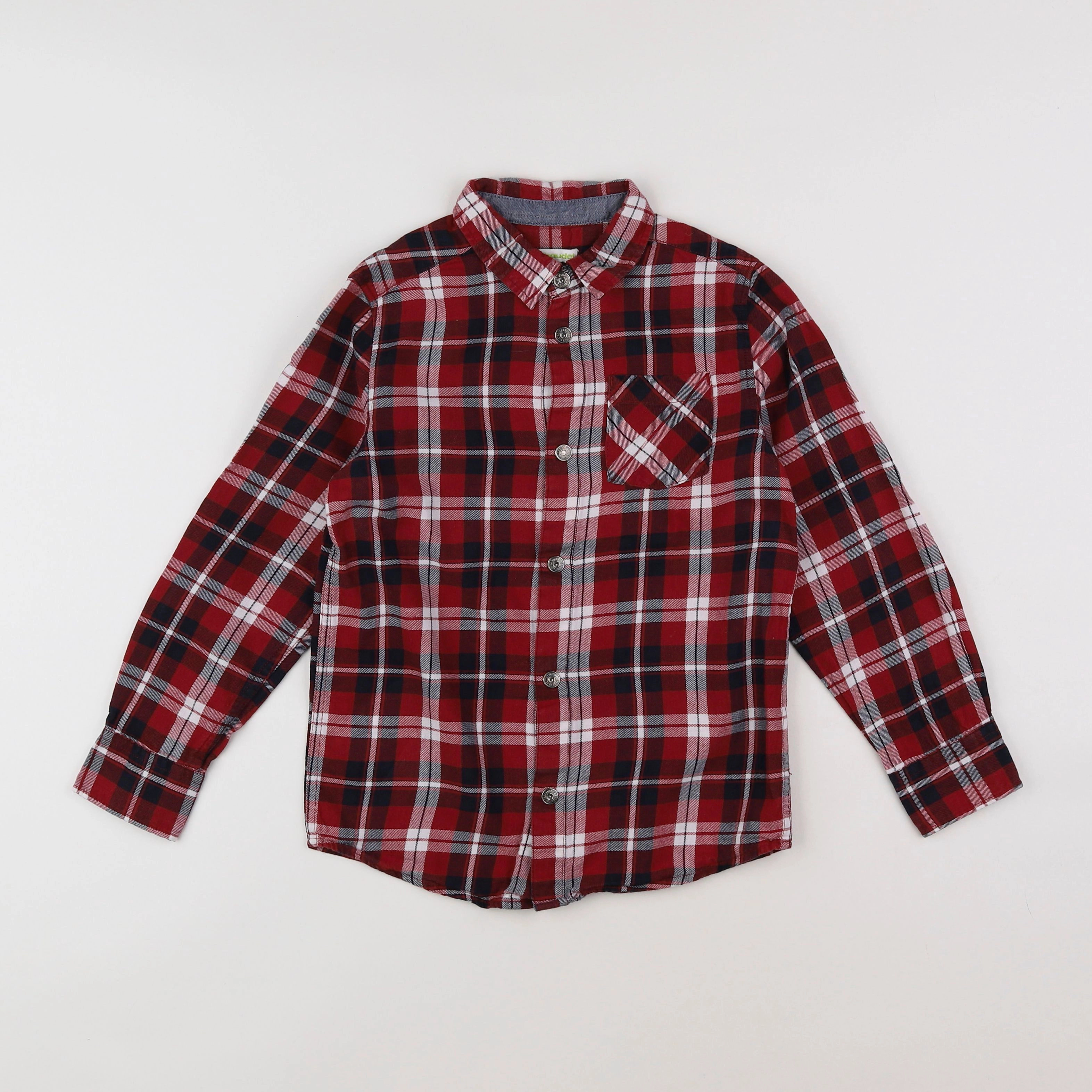 Vertbaudet - chemise rouge - 8 ans