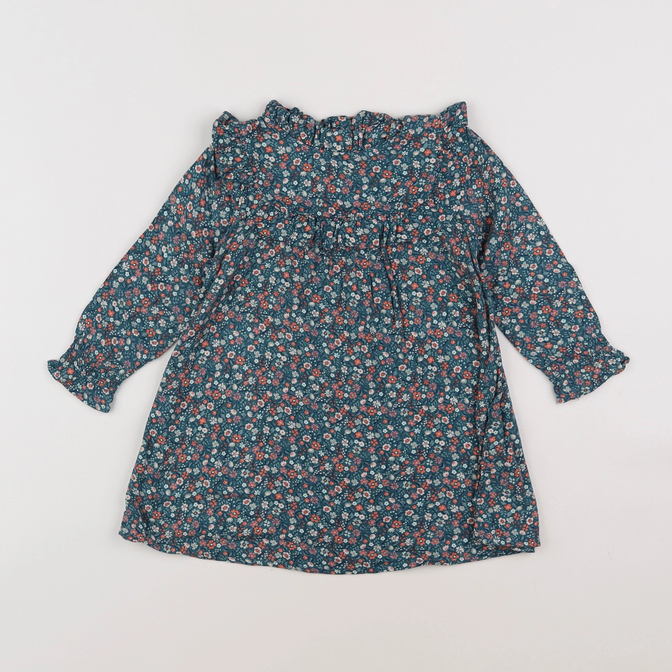 Vertbaudet - robe vert - 2 ans