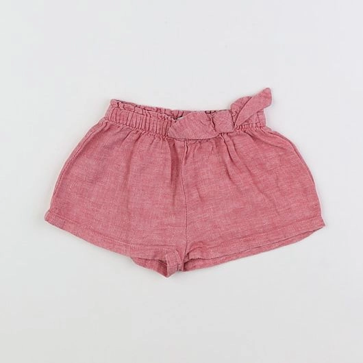 Vertbaudet - short rouge - 9 mois