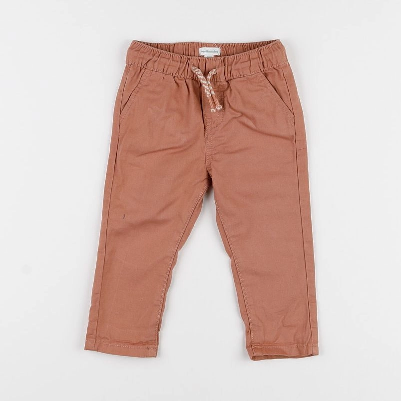 Vertbaudet - pantalon marron - 12 mois