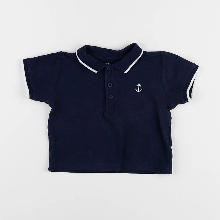 Vertbaudet - polo bleu - 12 mois