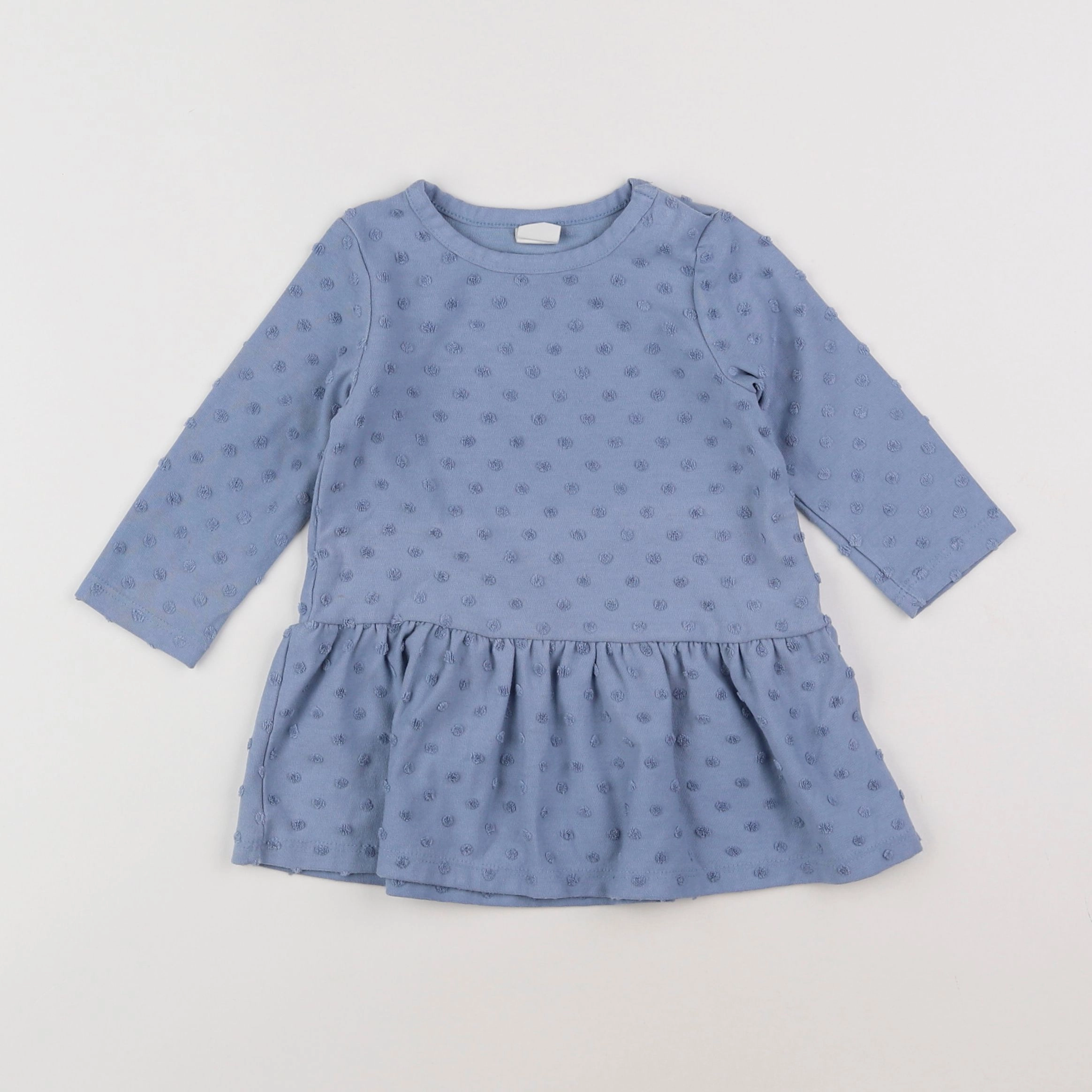 H&M - robe bleu - 6/9 mois