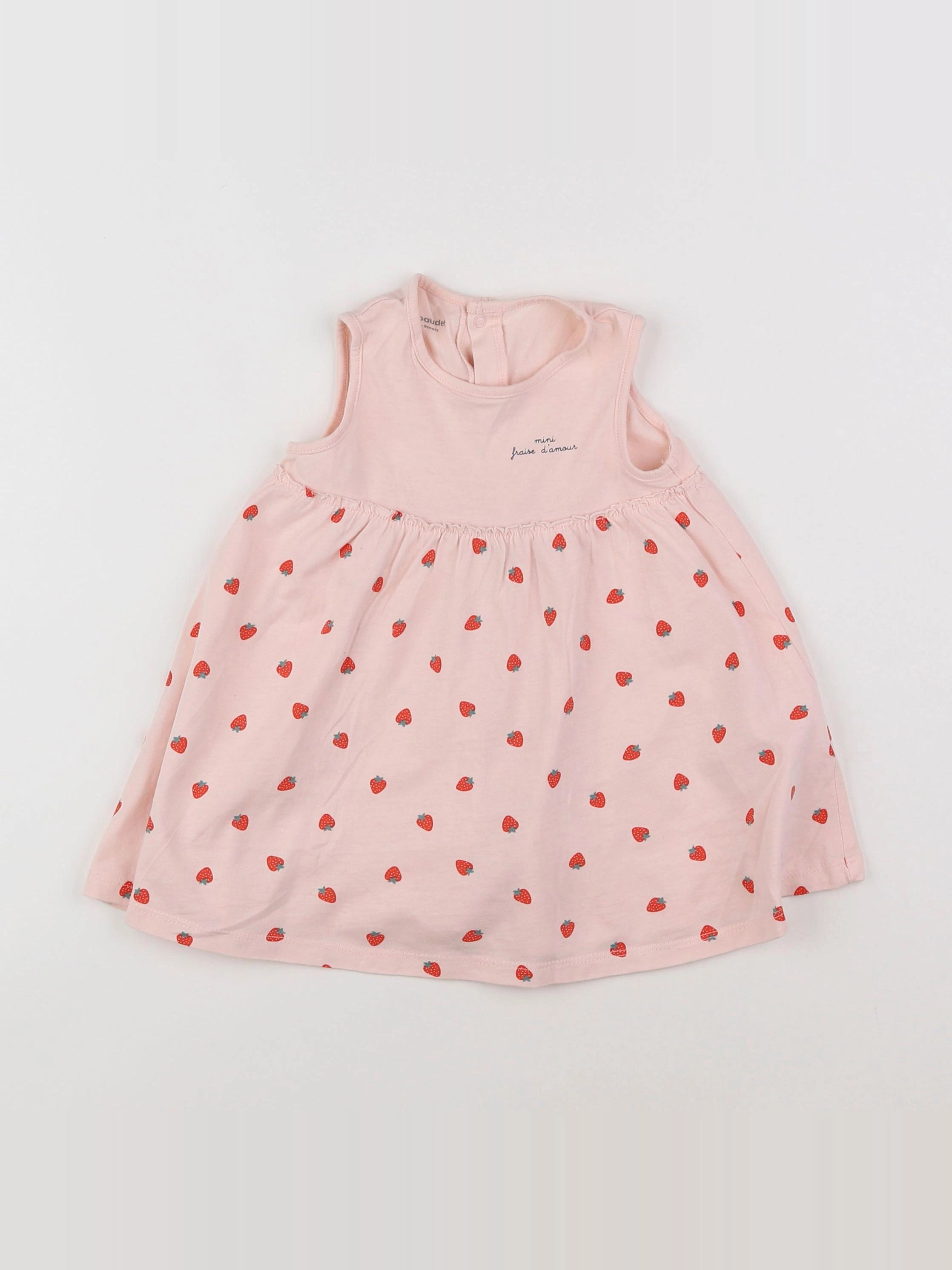 Vertbaudet - robe rose - 9 mois