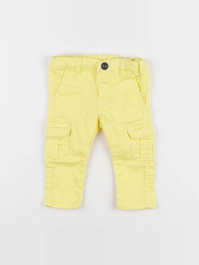 Vertbaudet - pantalon jaune - 9 mois