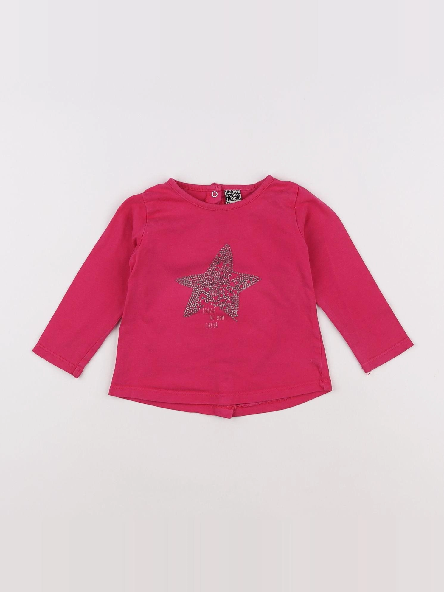 Tape à l'oeil - tee-shirt rose - 12 mois