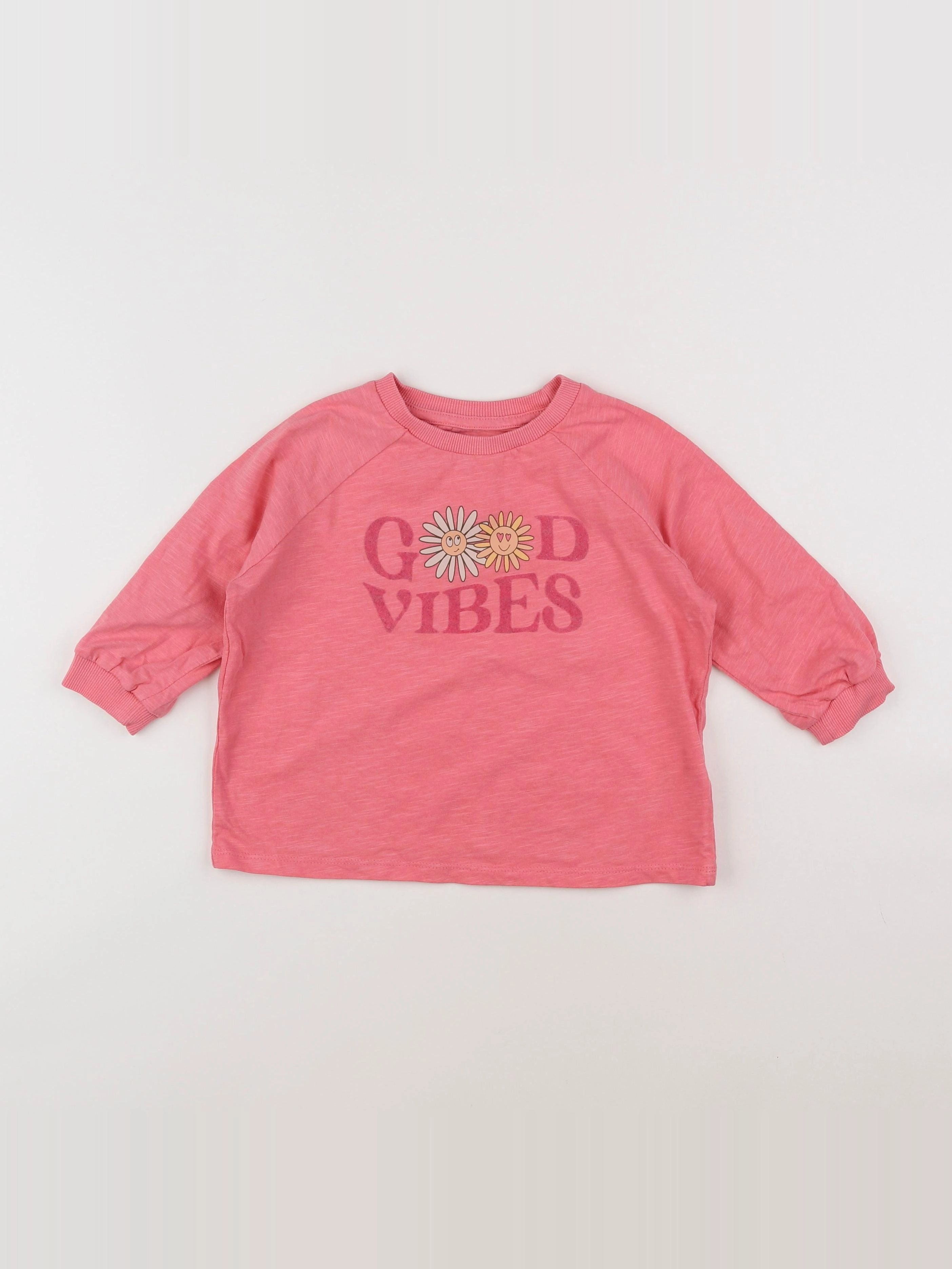 Vertbaudet - sweat rose - 5 ans