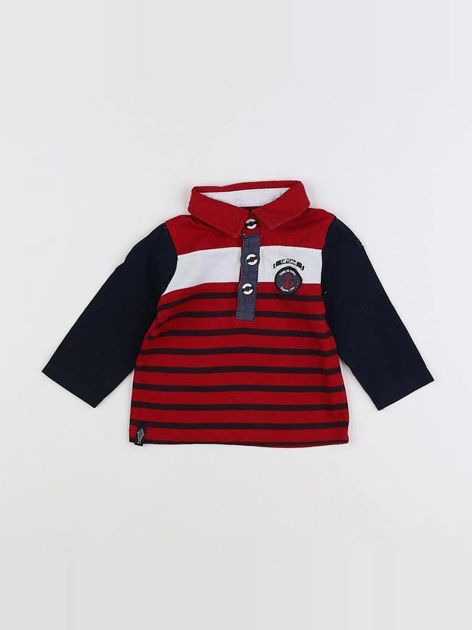 Terre de marins - polo rouge - 9 mois