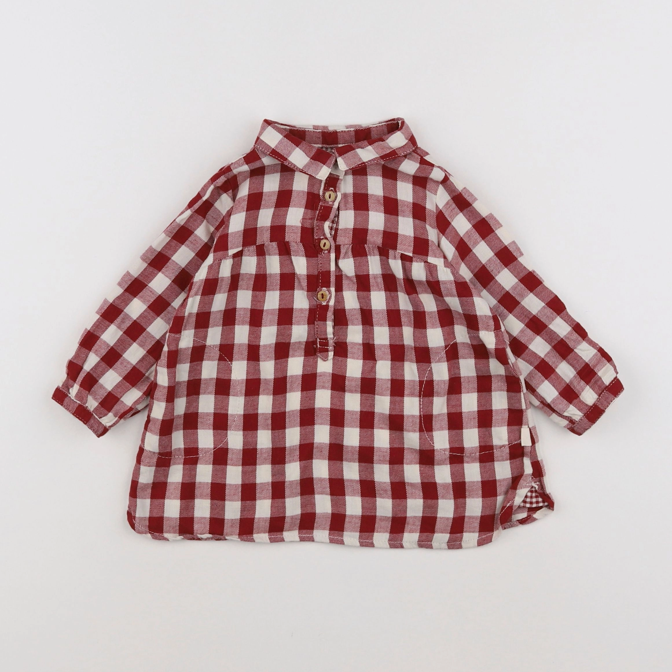 Zara - blouse rouge - 6/9 mois